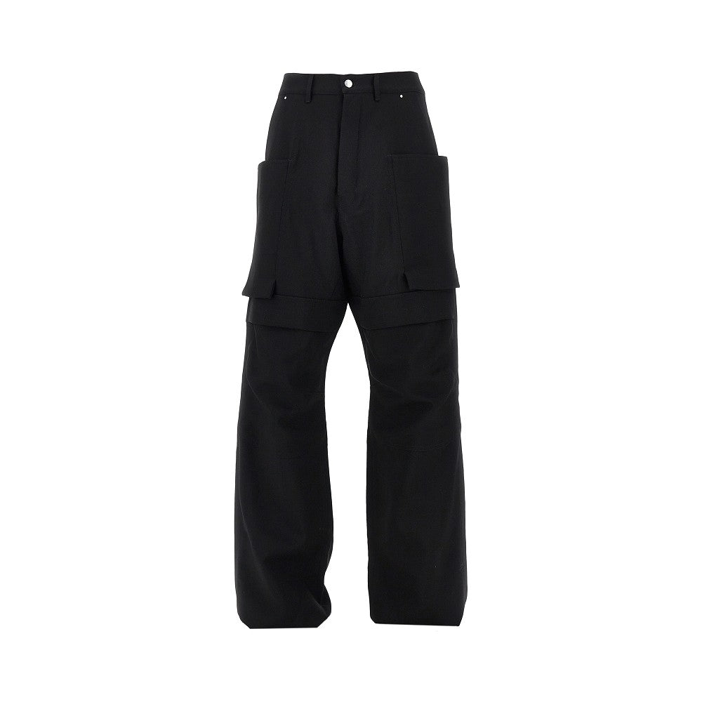 Rick Owens Men Wool Canvas 'Stefan' Cargo Pants RICK OWENS