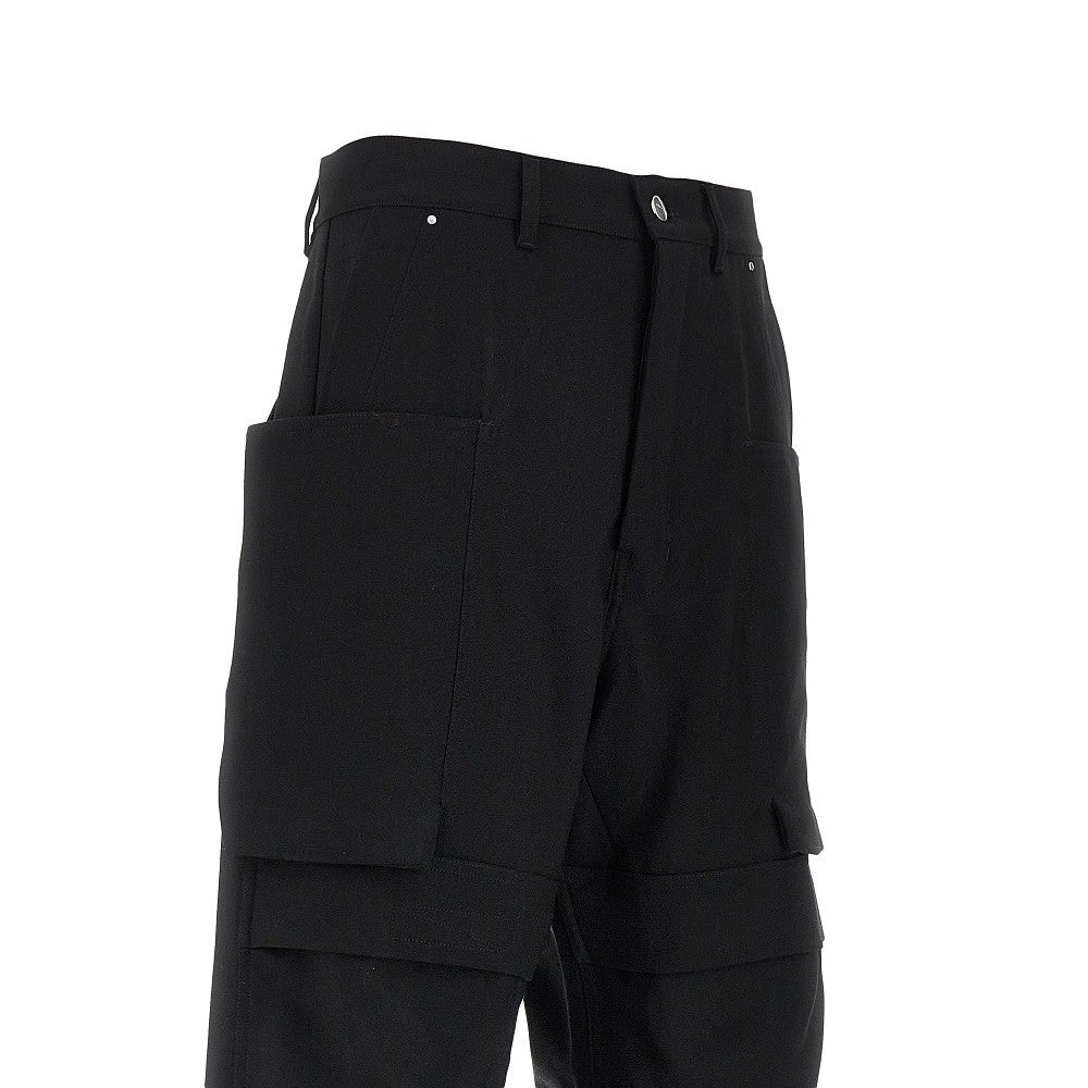 Rick Owens Men Wool Canvas 'Stefan' Cargo Pants RICK OWENS