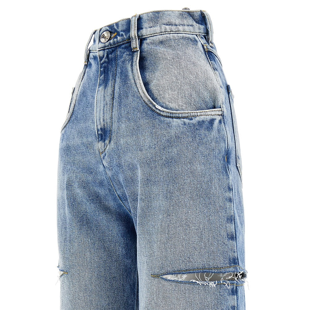 Maison Margiela Women High-Rise Jeans With Side Rips MAISON MARGIELA