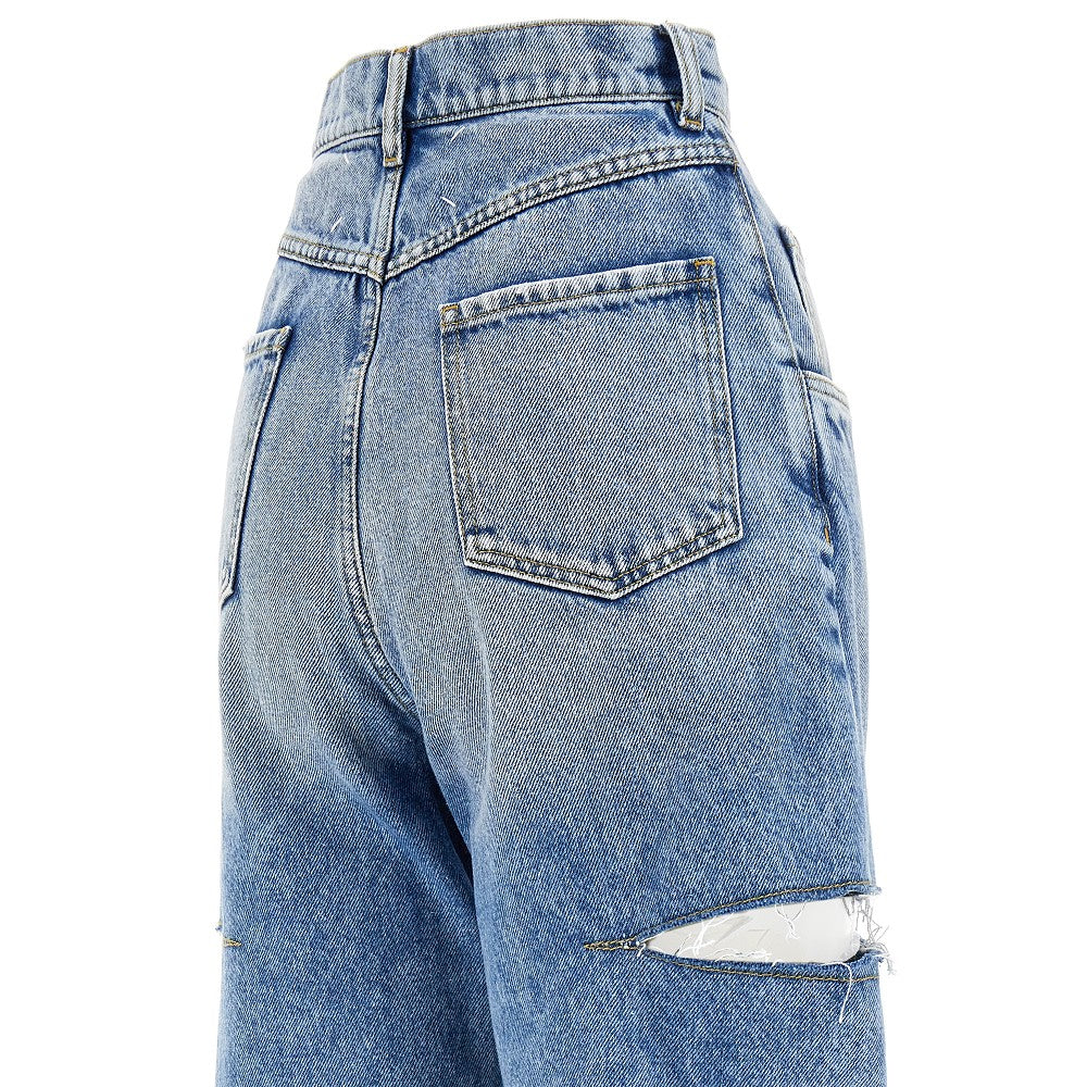Maison Margiela Women High-Rise Jeans With Side Rips MAISON MARGIELA