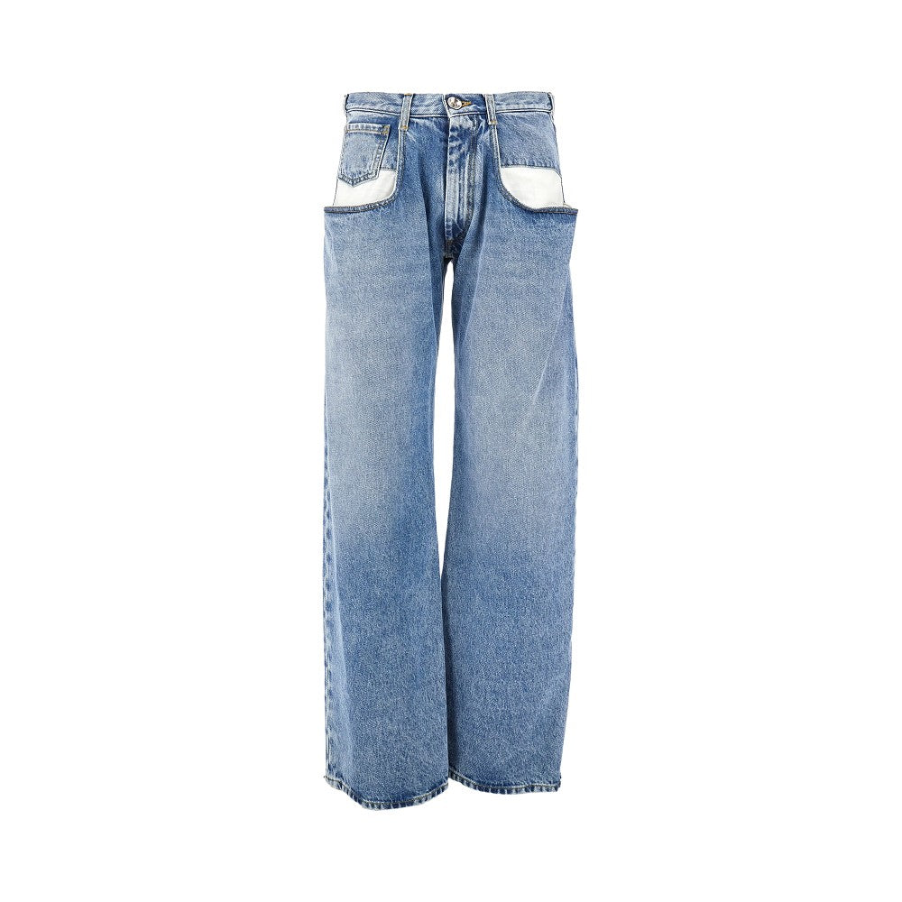 Maison Margiela Women Straight Leg Jeans With Dropped Pockets MAISON MARGIELA