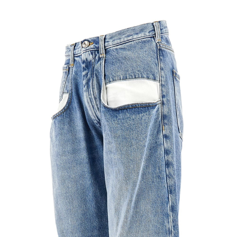 Maison Margiela Women Straight Leg Jeans With Dropped Pockets MAISON MARGIELA