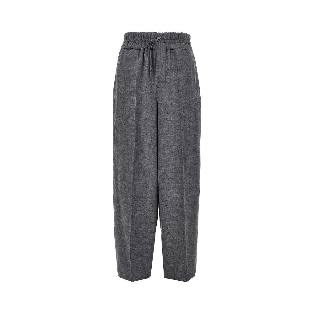 Ami Women Wool Pants With Elasticated Waist AMI PARIS