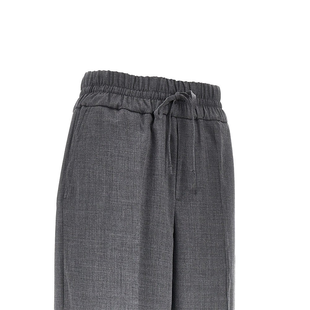 Ami Women Wool Pants With Elasticated Waist AMI PARIS