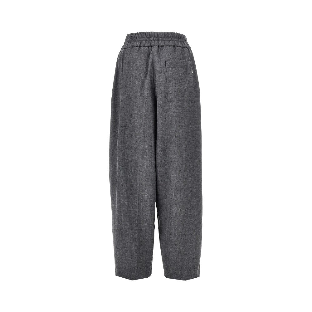 Ami Women Wool Pants With Elasticated Waist AMI PARIS