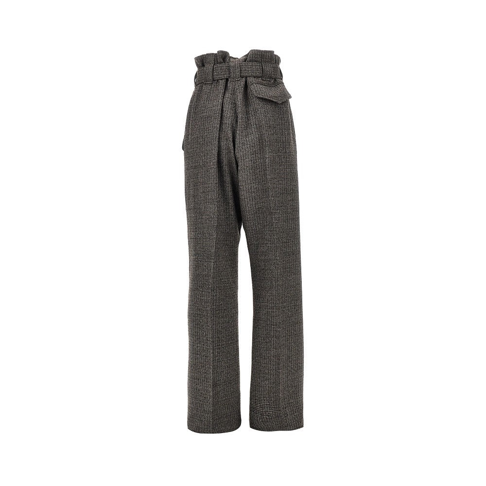 Etro Women Check Wool Pants With Belt ETRO