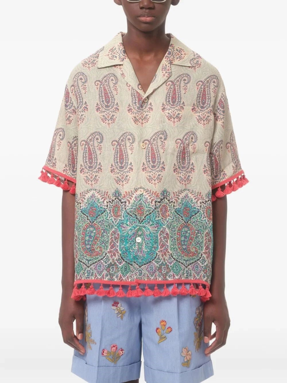 Valentino Garavani Men `Voyage Imaginaire` Bowling Shirt VALENTINO GARAVANI