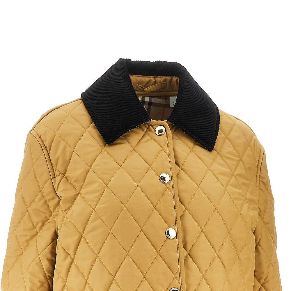 Burberry Women Quilted Jacket With Logo Embroidery BURBERRY