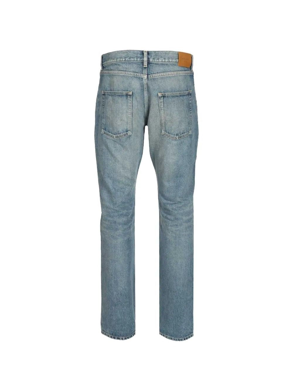 Saint Laurent Men Slim Relaxed Low Rise Jeans In Blue Denim SAINT LAURENT