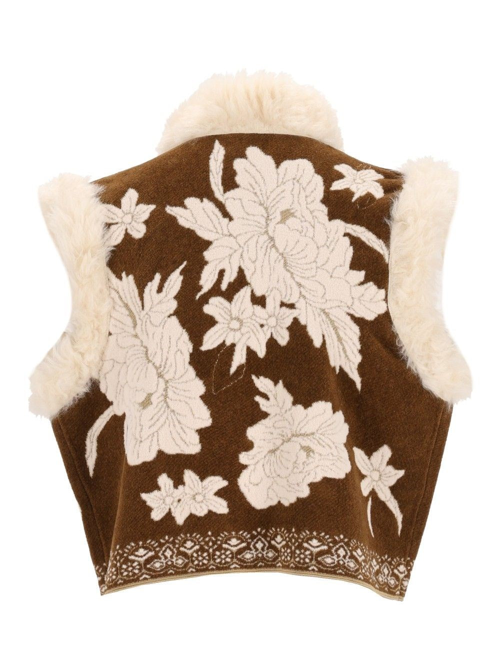 Forte_Forte Women "The Lotus" Eco Fur Jacquard Chenille Vest FORTE FORTE