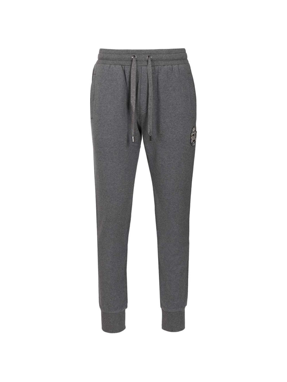 Dolce & Gabbana Men Jersey Trousers With Heraldic Patch DOLCE & GABBANA
