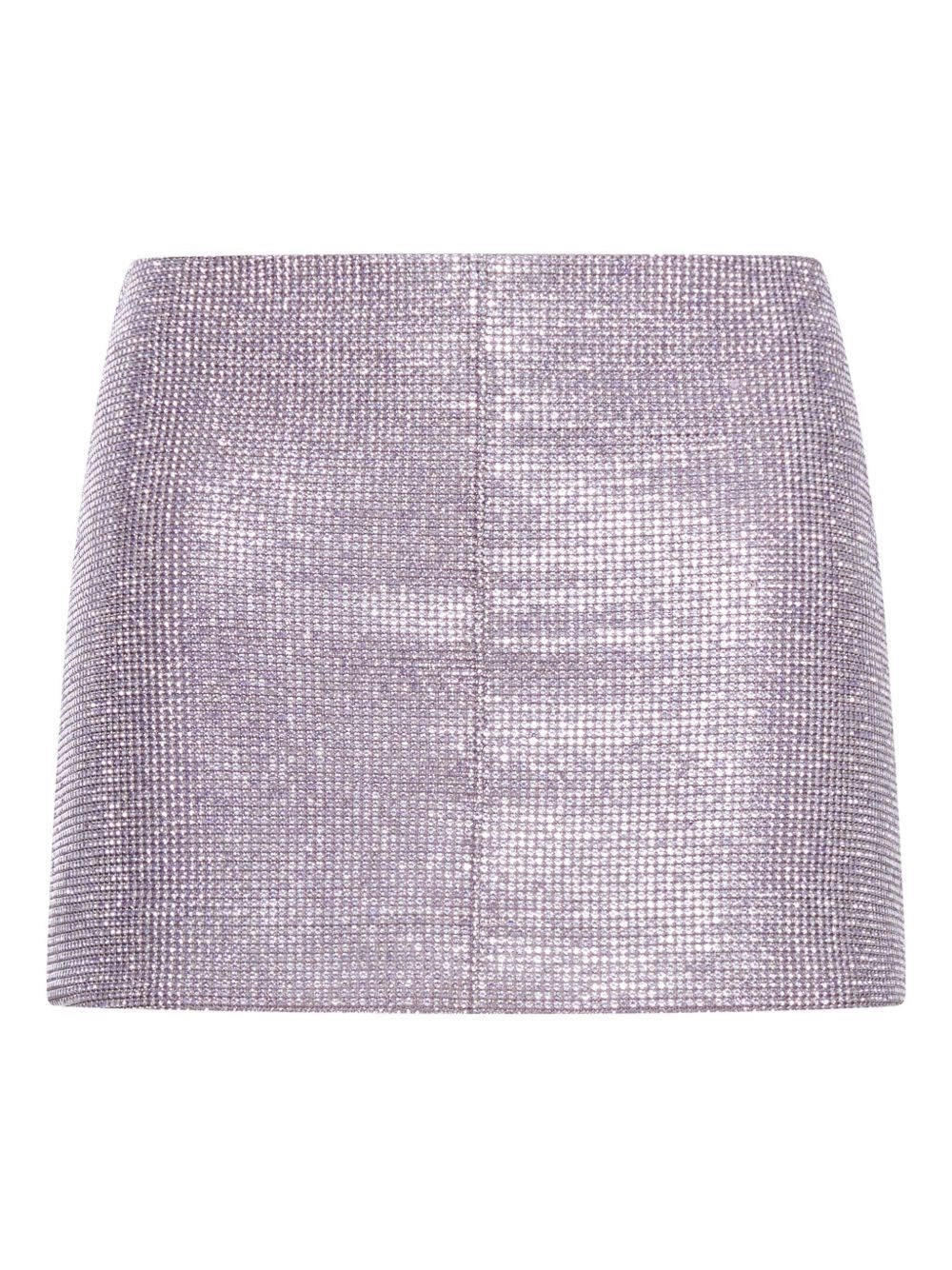 Self-Portrait Women Metallic Mesh Skirt SELF-PORTRAIT