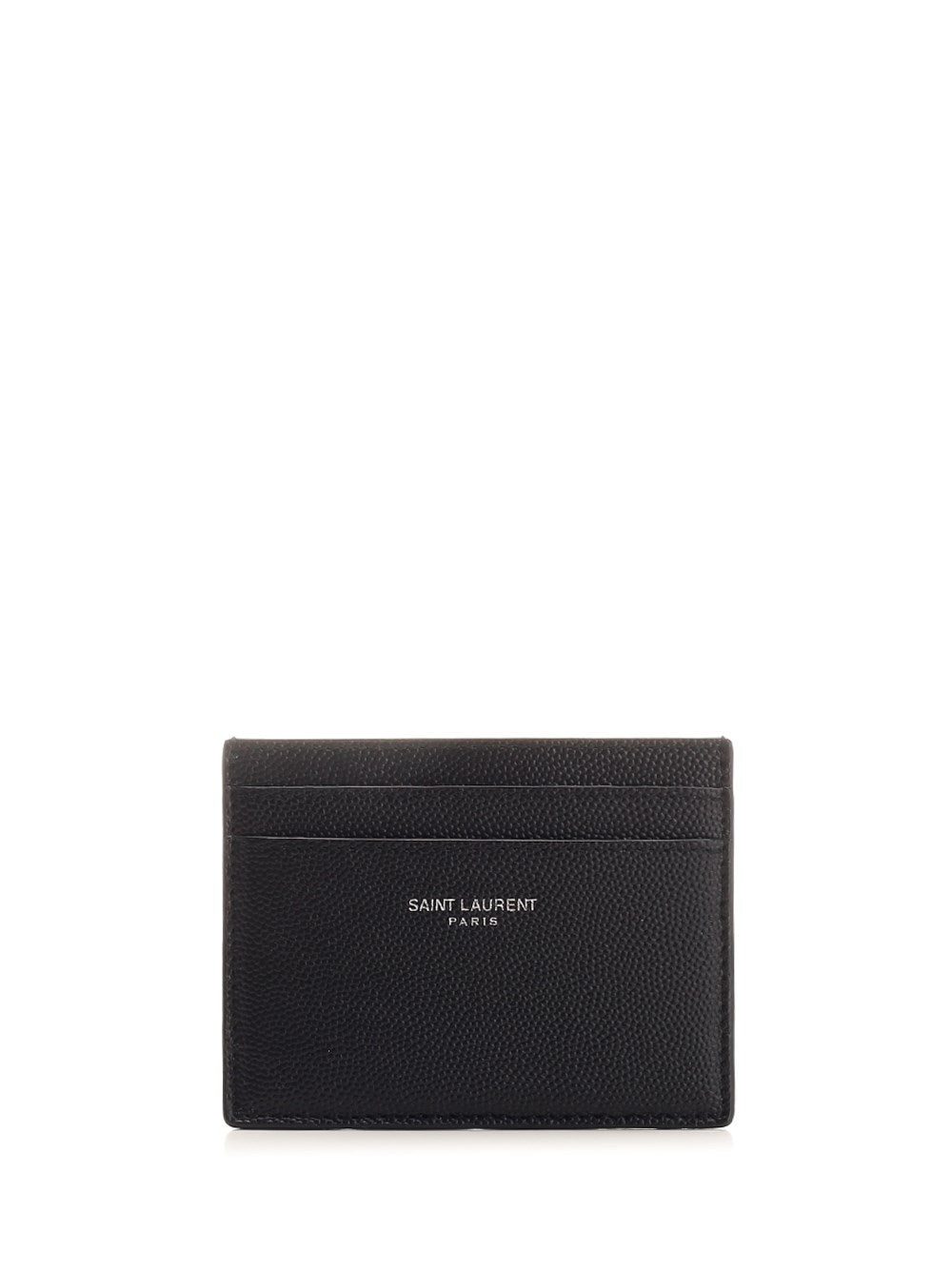 Saint Laurent Men Black Card Holder With Printed Logo SAINT LAURENT
