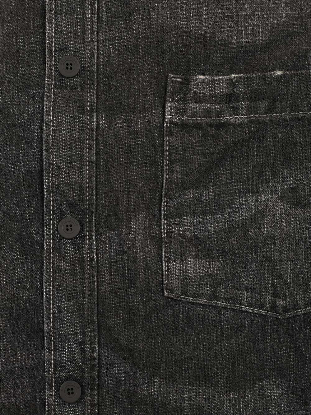 Balenciaga Men Denim Parka With Hood BALENCIAGA