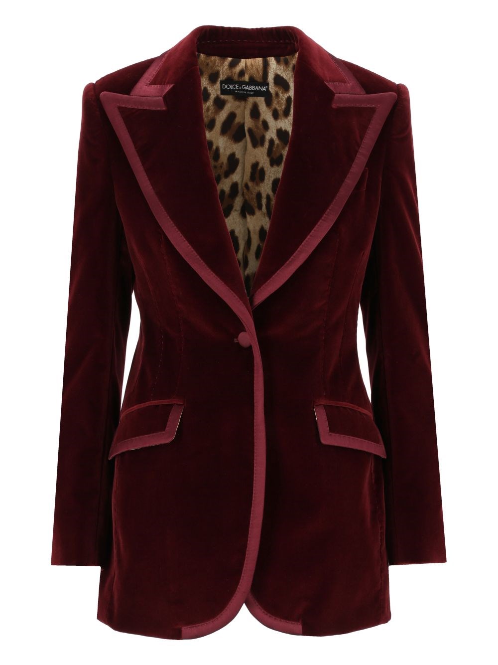 Dolce & Gabbana Women Turlington Single-Breasted Velvet Jacket.
