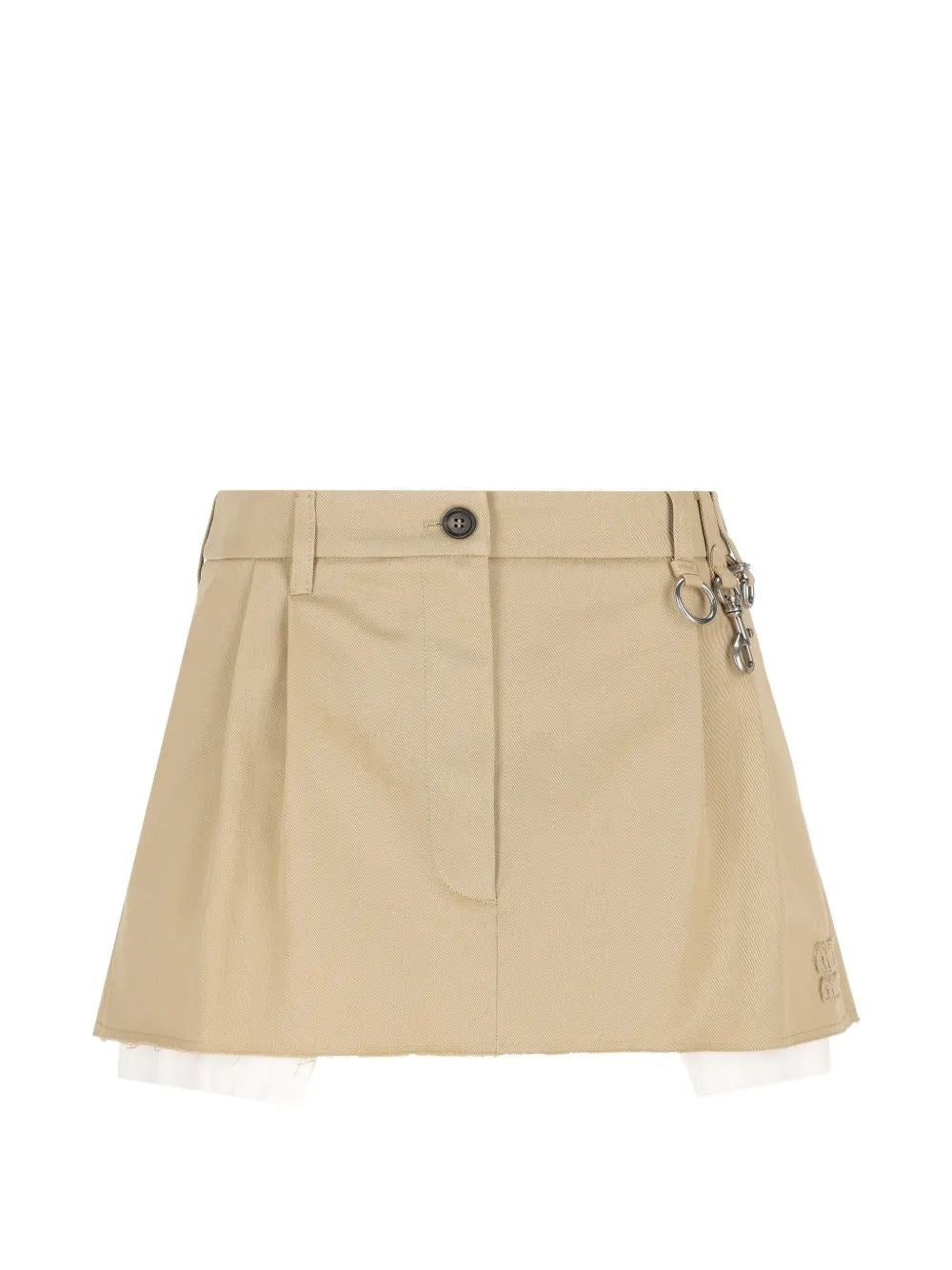 Miu Miu Women Cotton Chino Mini Skirt MIU MIU