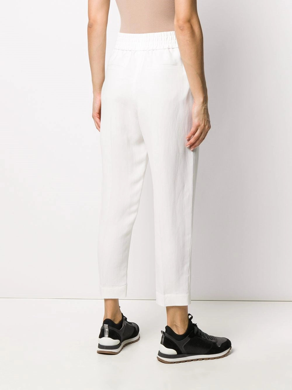Brunello Cucinelli Women Viscose And Linen Fluid Twill Baggy Pull-On Pants BRUNELLO CUCINELLI