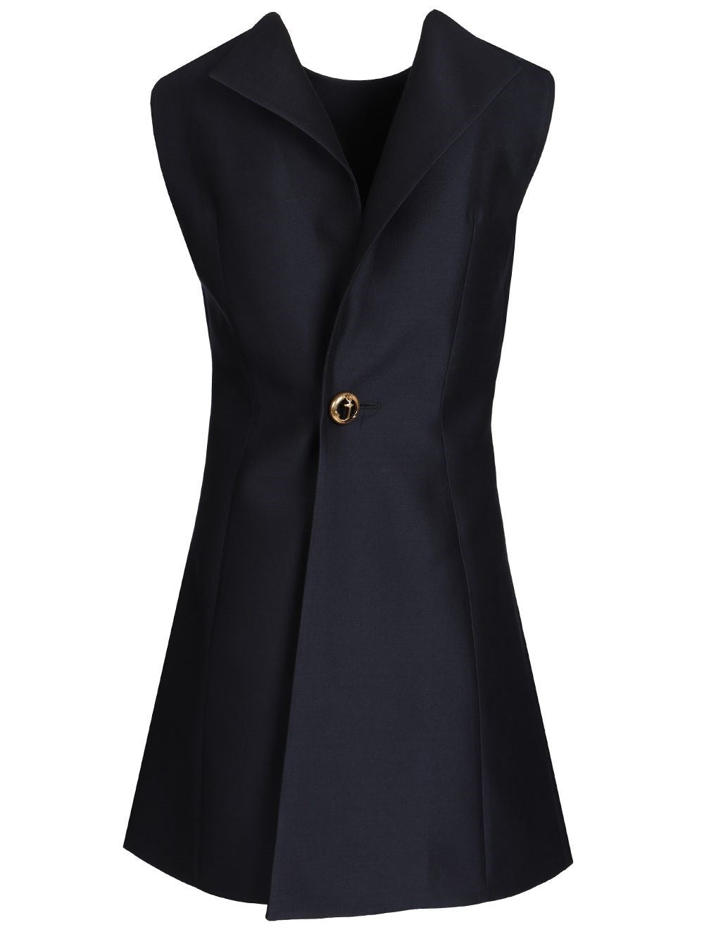 Balenciaga Women Mini Abito A Trapezio In Lana E Seta BALENCIAGA