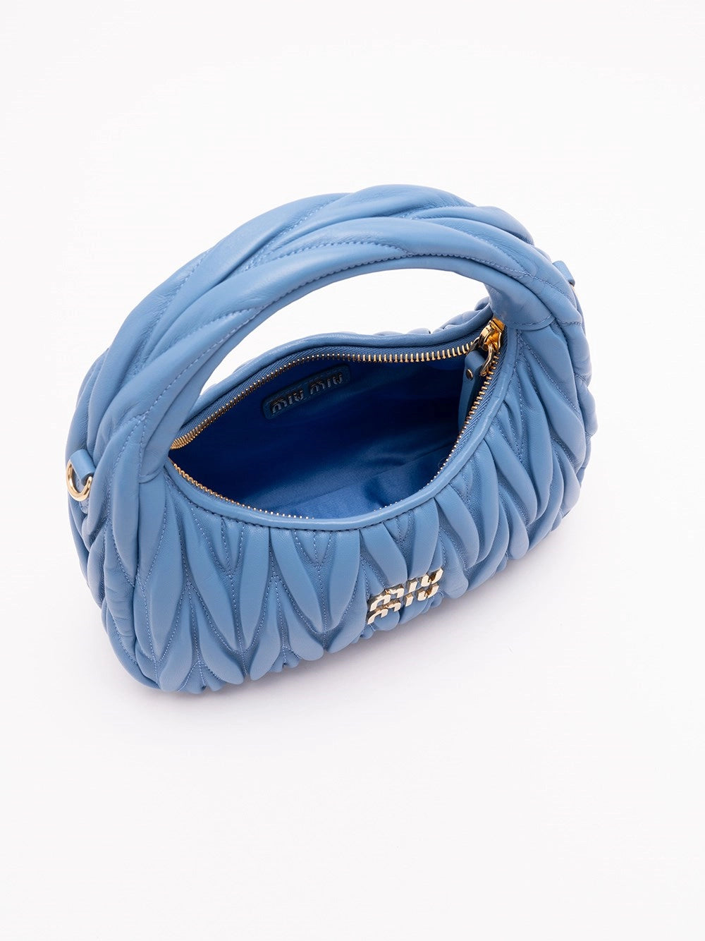 Miu Miu Women `Wander` Matelassé Leather Hobo Bag MIU MIU