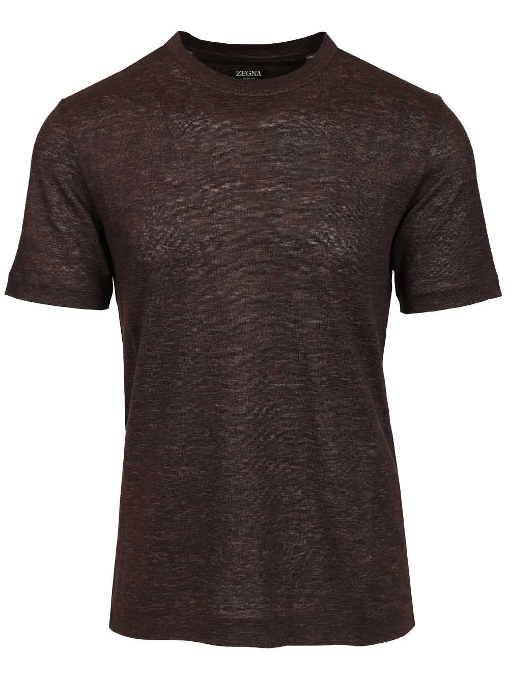 Zegna Men Linen T-Shirt. ZEGNA