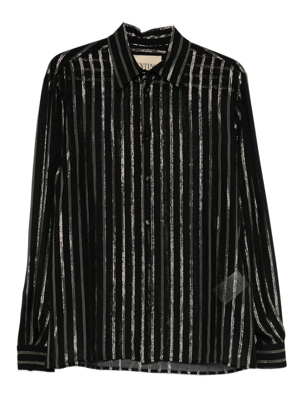 Valentino Garavani Men Valentino Silk And Lurex Chiffon Shirt VALENTINO GARAVANI