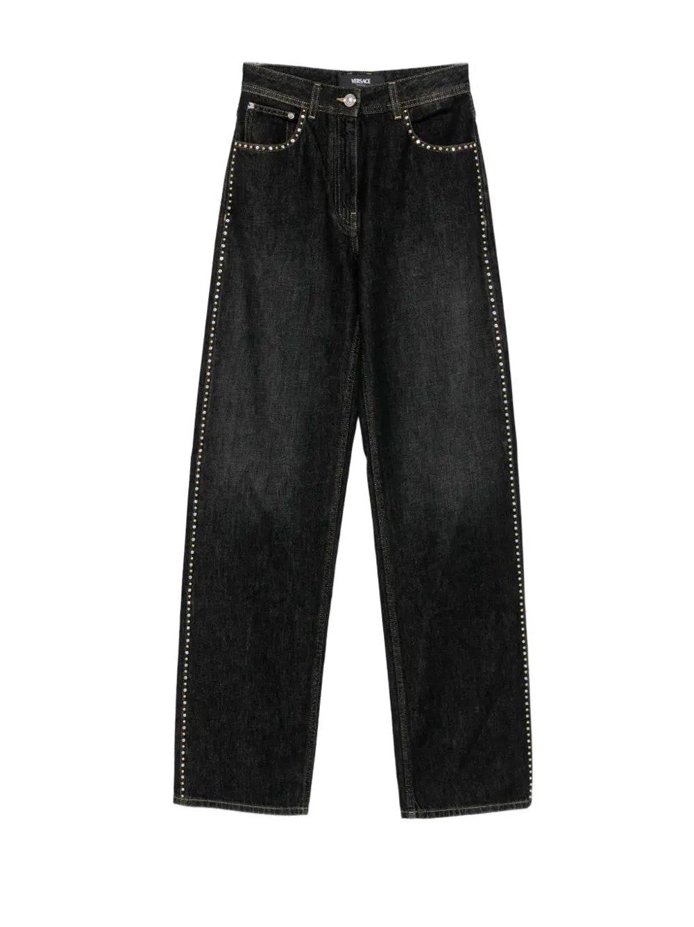 Versace Women Denim Pants With Studs VERSACE