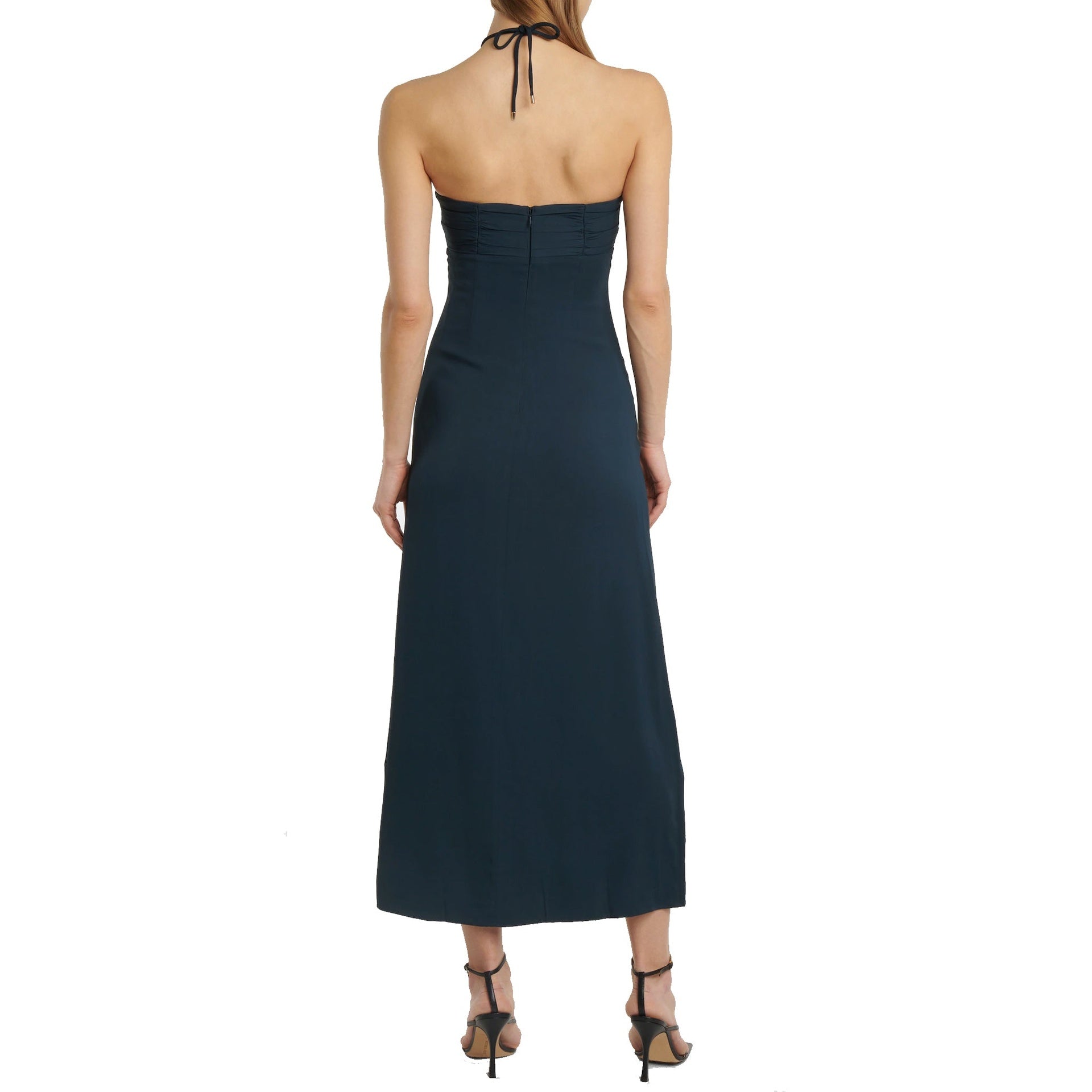 Self-Portrait Cut-Out Ruched Maxi Dress Women SELF-PORTRAIT