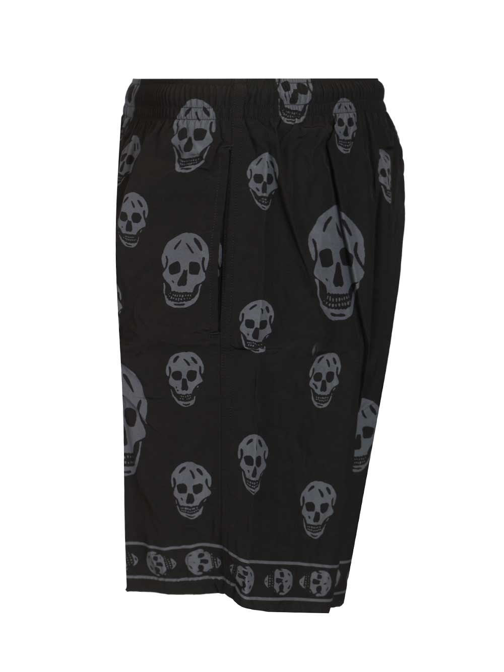Mcqueen Men Swim Shorts With Skull Motif ALEXANDER MCQUEEN