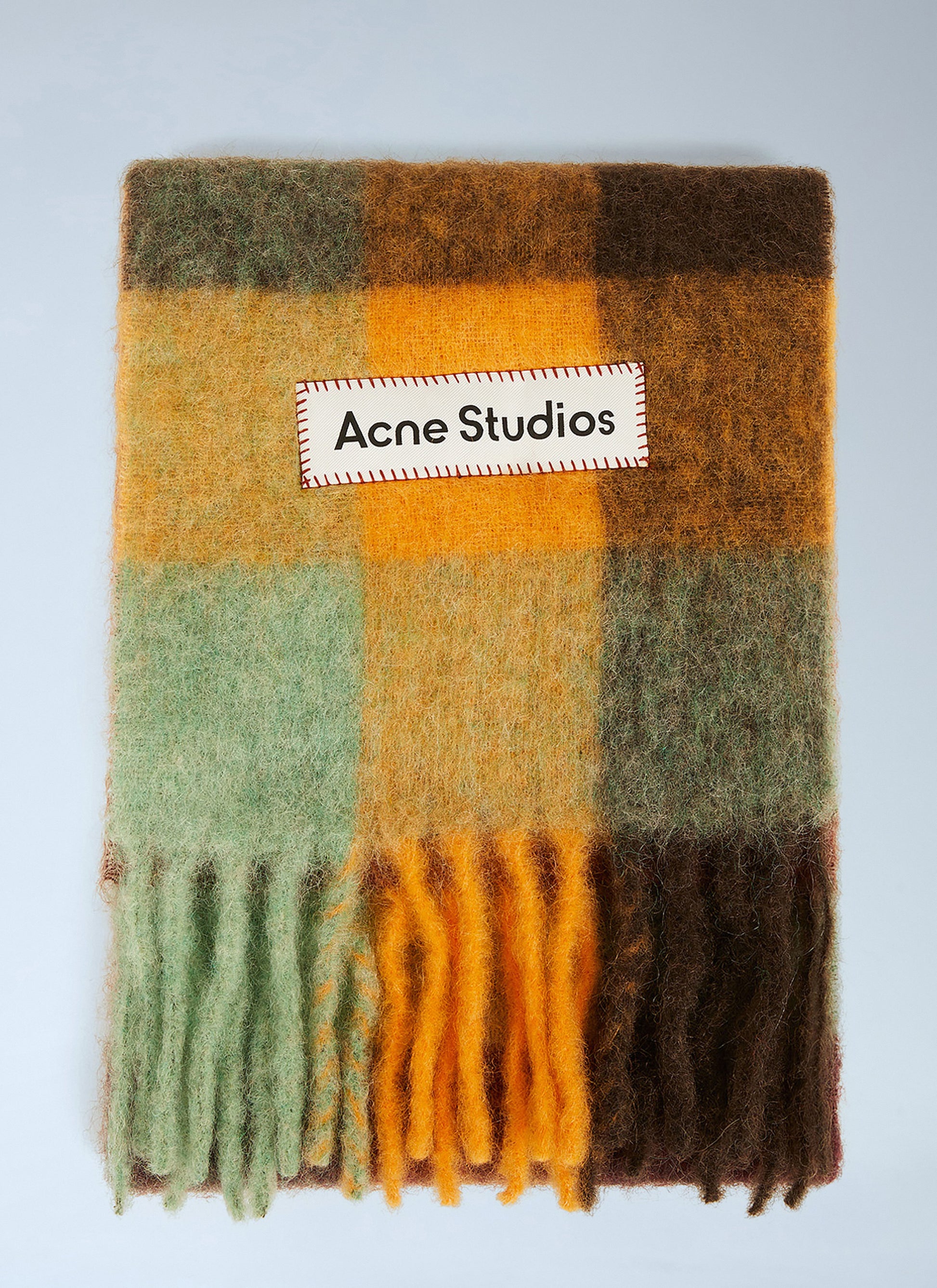 Acne Studios Men Fringed Check Scarf ACNE STUDIOS