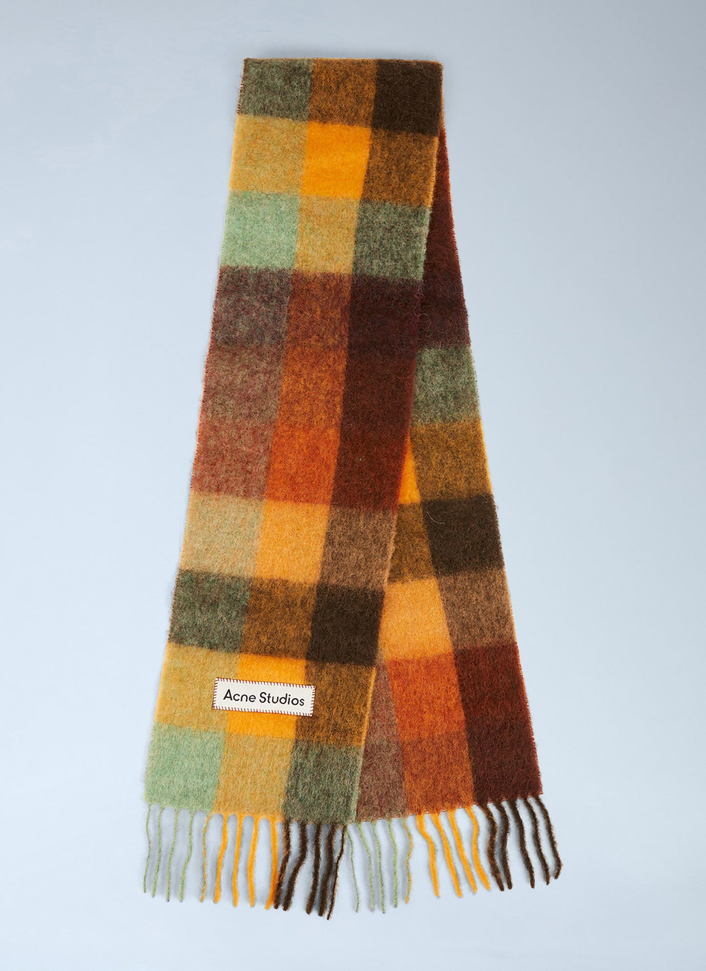 Acne Studios Men Fringed Check Scarf ACNE STUDIOS