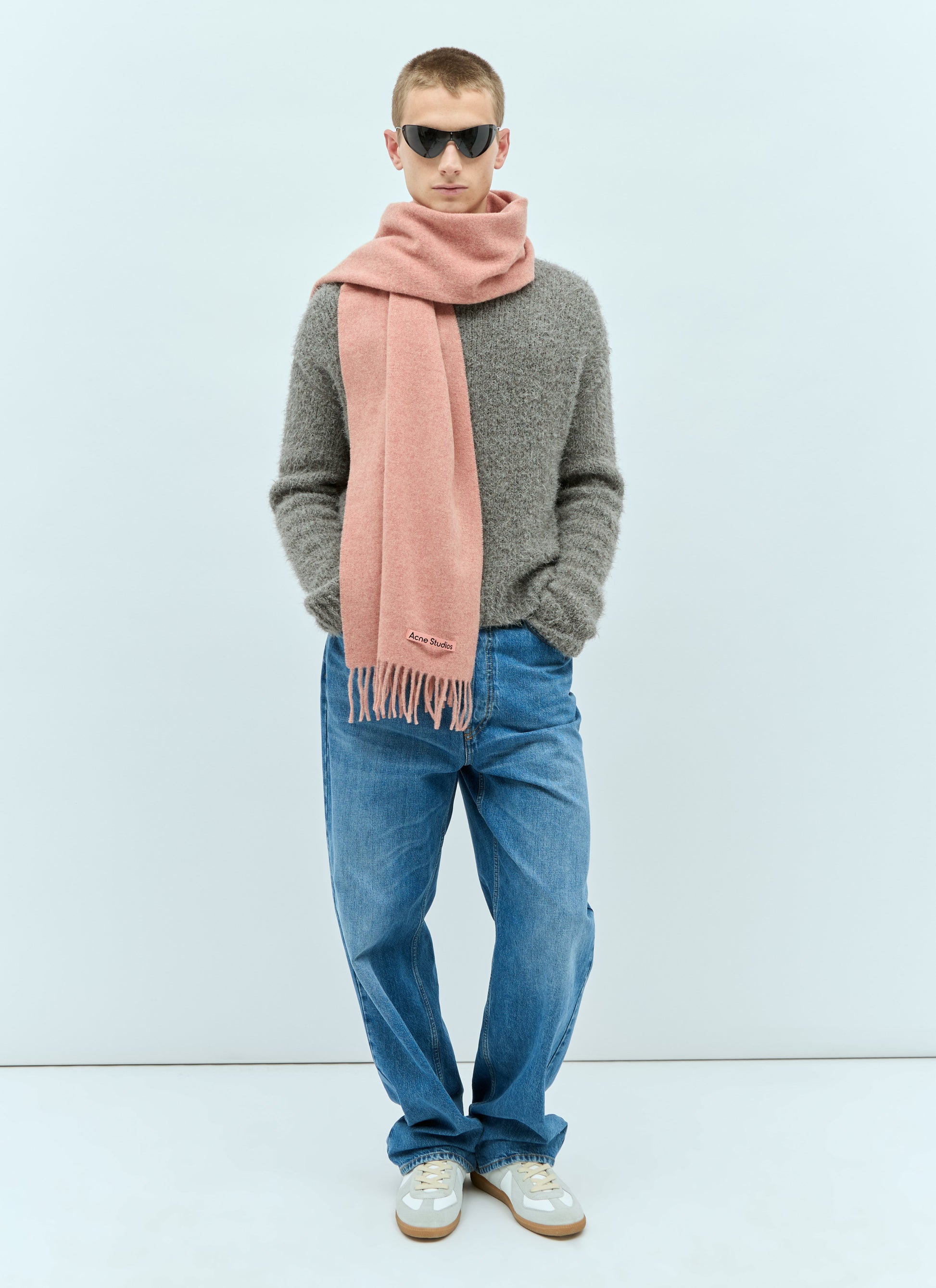 Acne Studios Men Fringe Wool Scarf ACNE STUDIOS