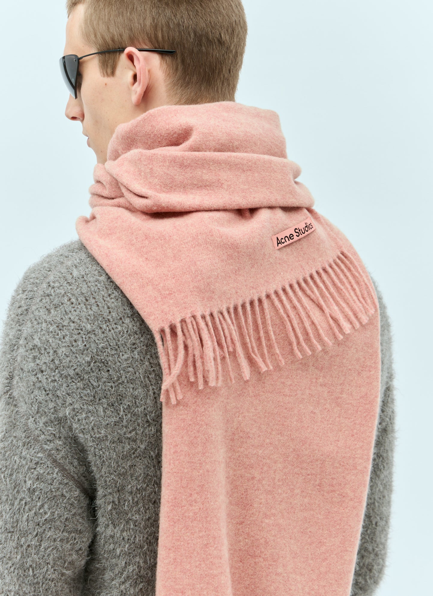 Acne Studios Men Fringe Wool Scarf ACNE STUDIOS