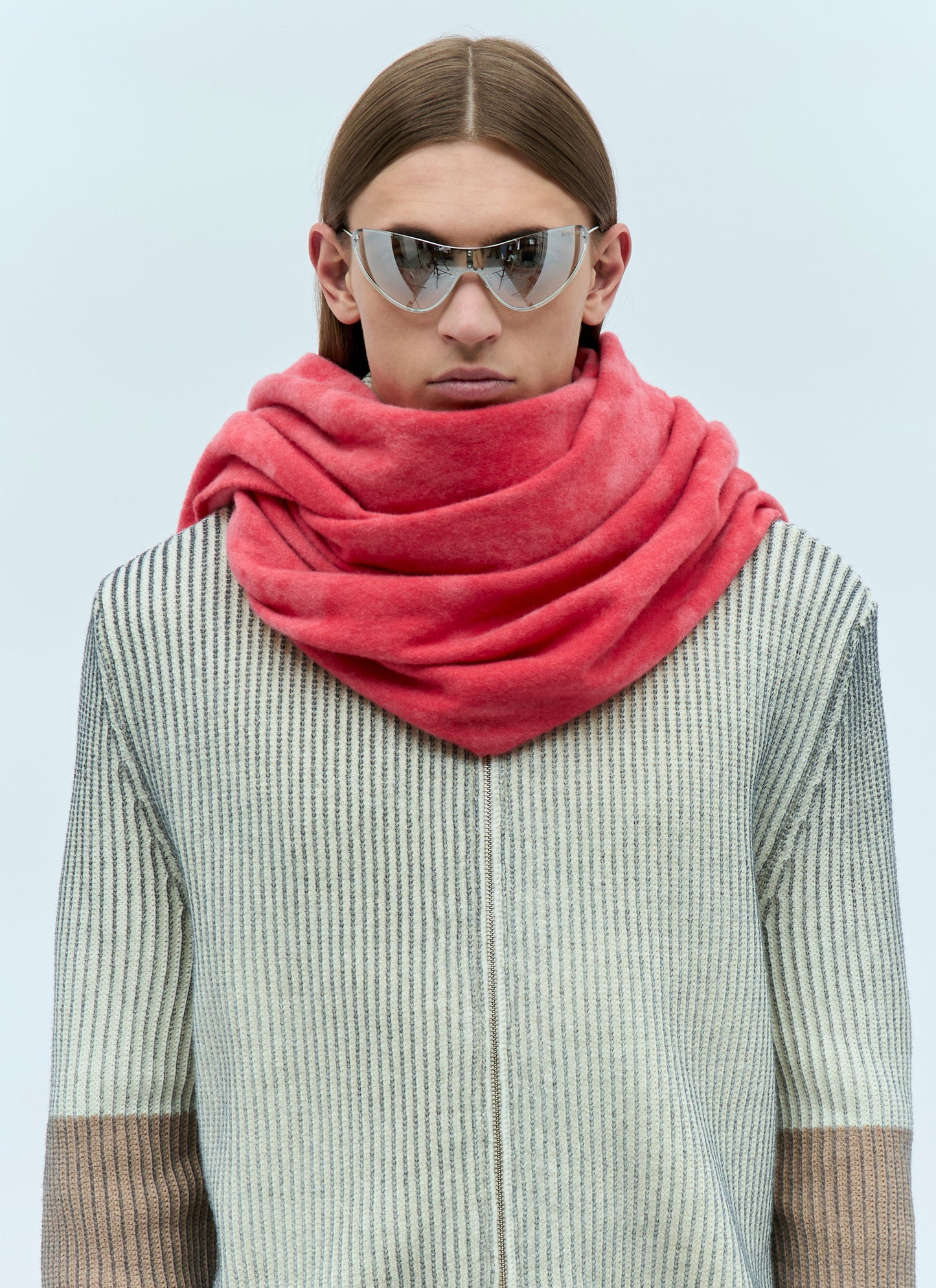 Acne Studios Men Narrow Tie-Dye Wool Scarf ACNE STUDIOS
