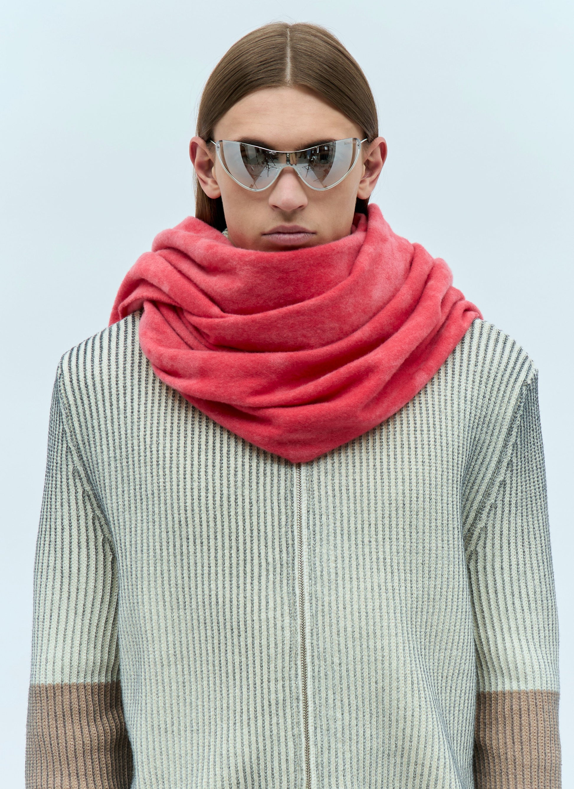 Acne Studios Men Narrow Tie-Dye Wool Scarf ACNE STUDIOS