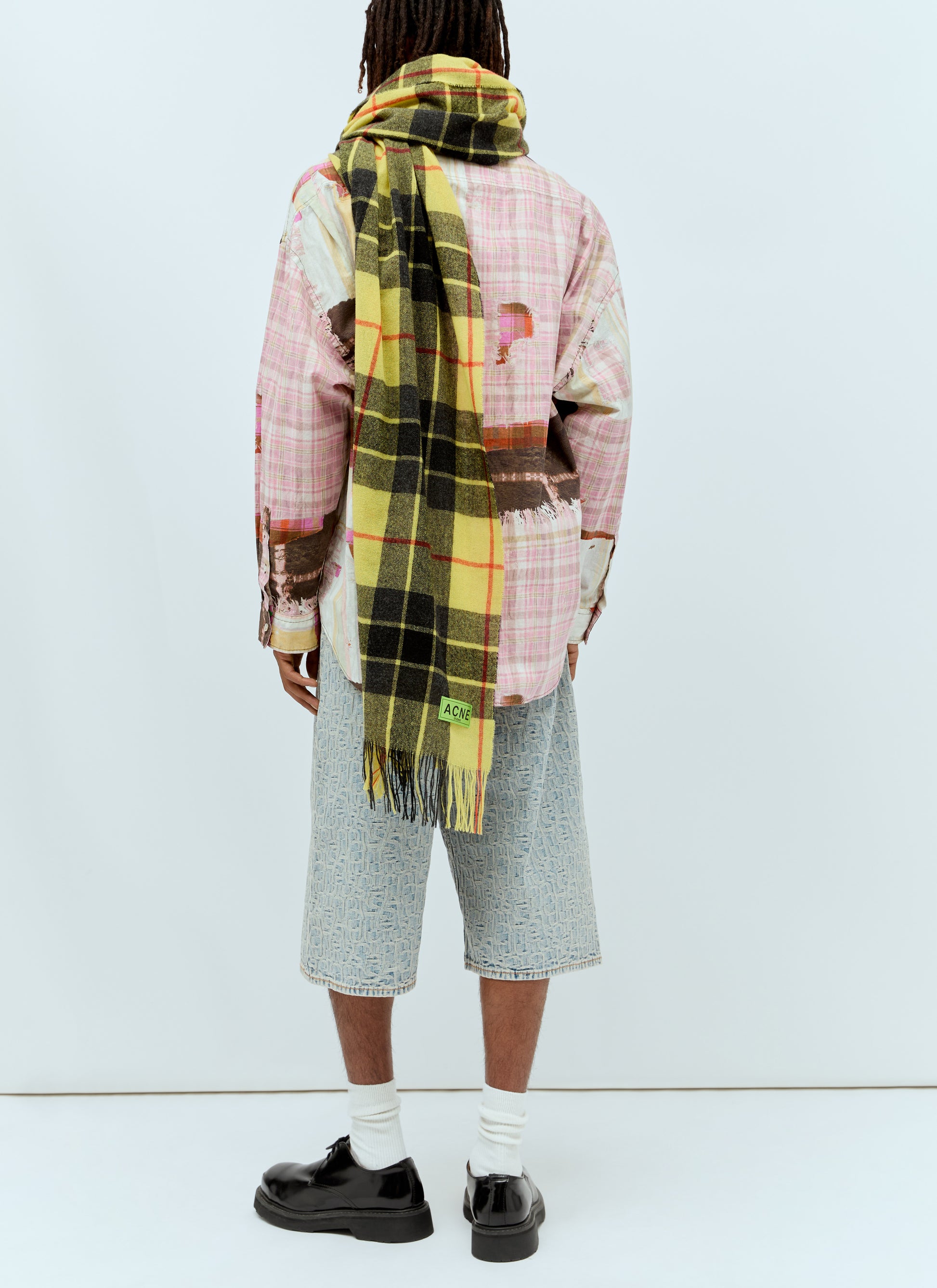 Acne Studios Men Check Fringe Scarf ACNE STUDIOS