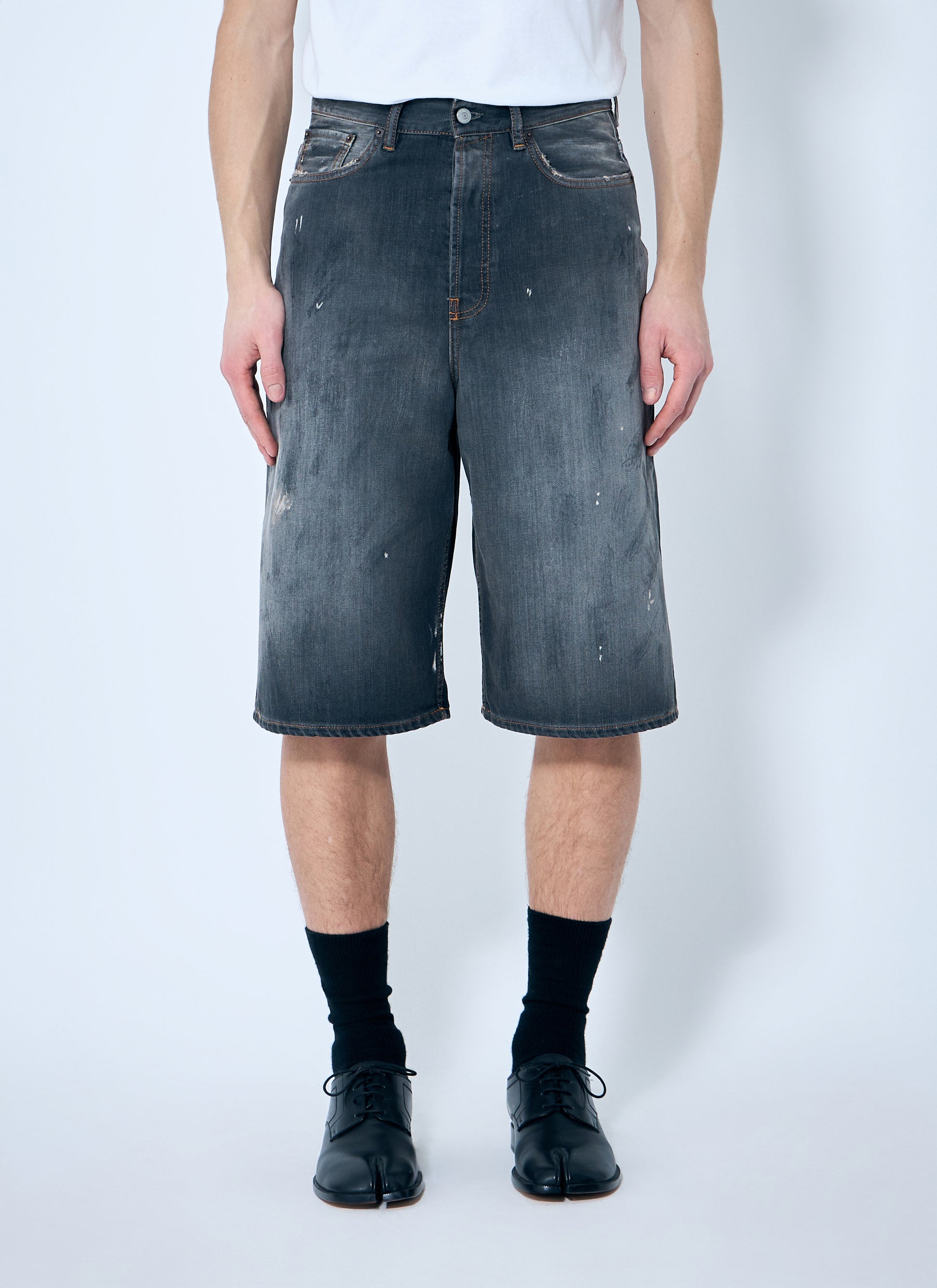 Acne Studios Men Distressed Denim Shorts ACNE STUDIOS