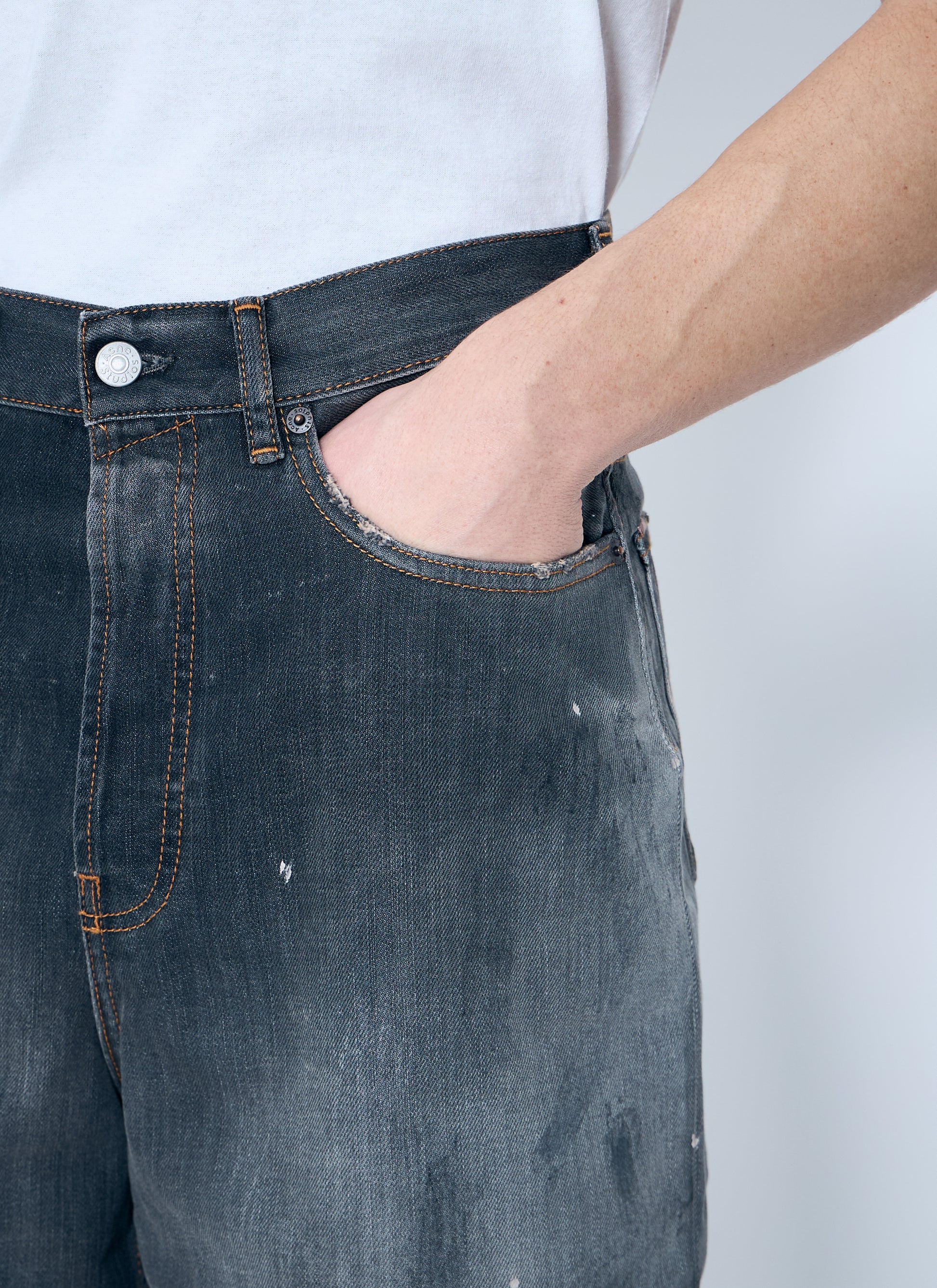 Acne Studios Men Distressed Denim Shorts ACNE STUDIOS