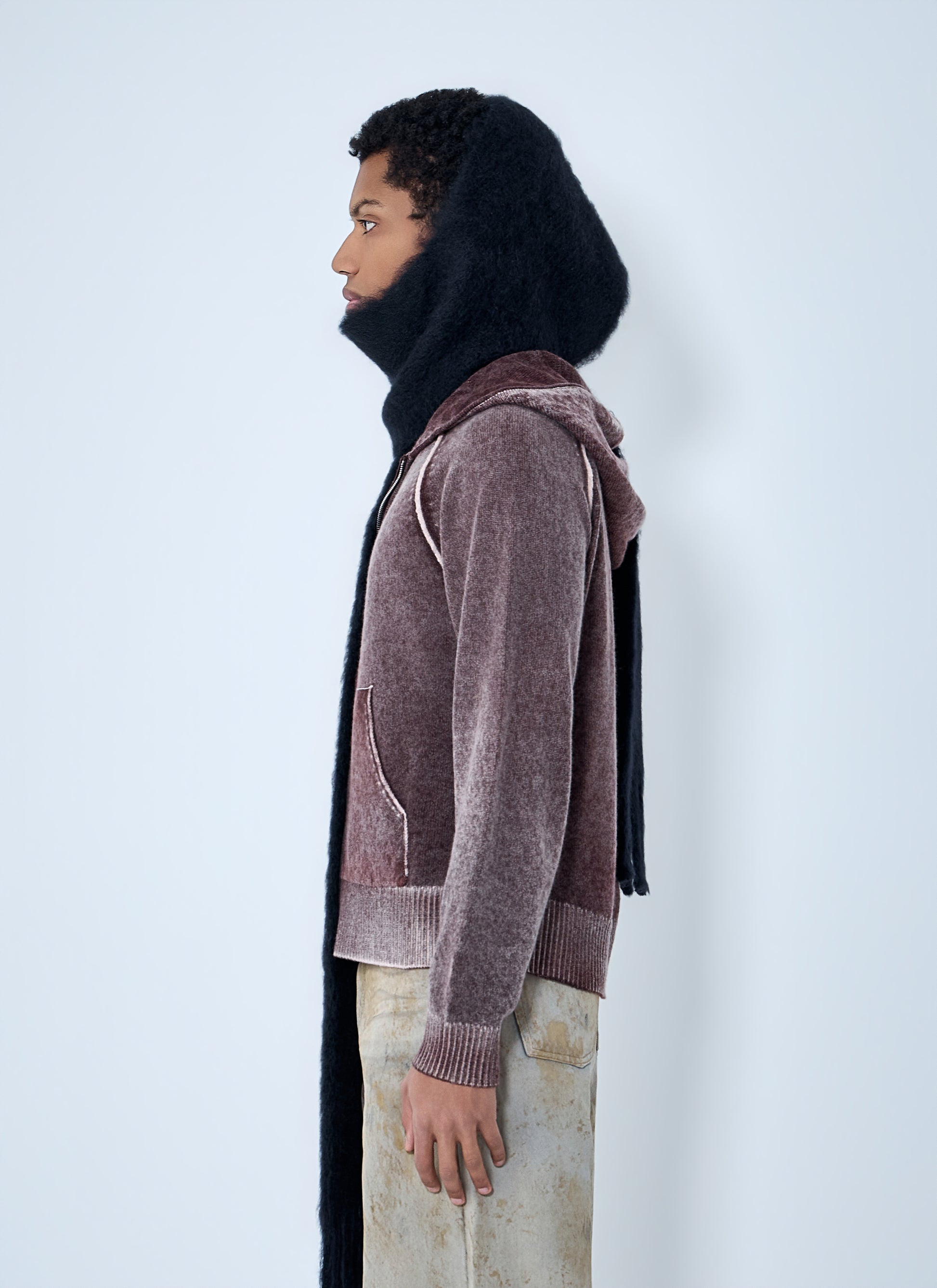 Acne Studios Men Fringed Wool Scarf ACNE STUDIOS