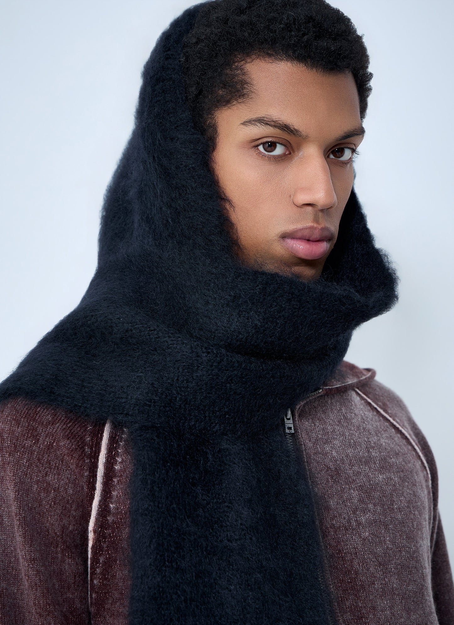 Acne Studios Men Fringed Wool Scarf ACNE STUDIOS