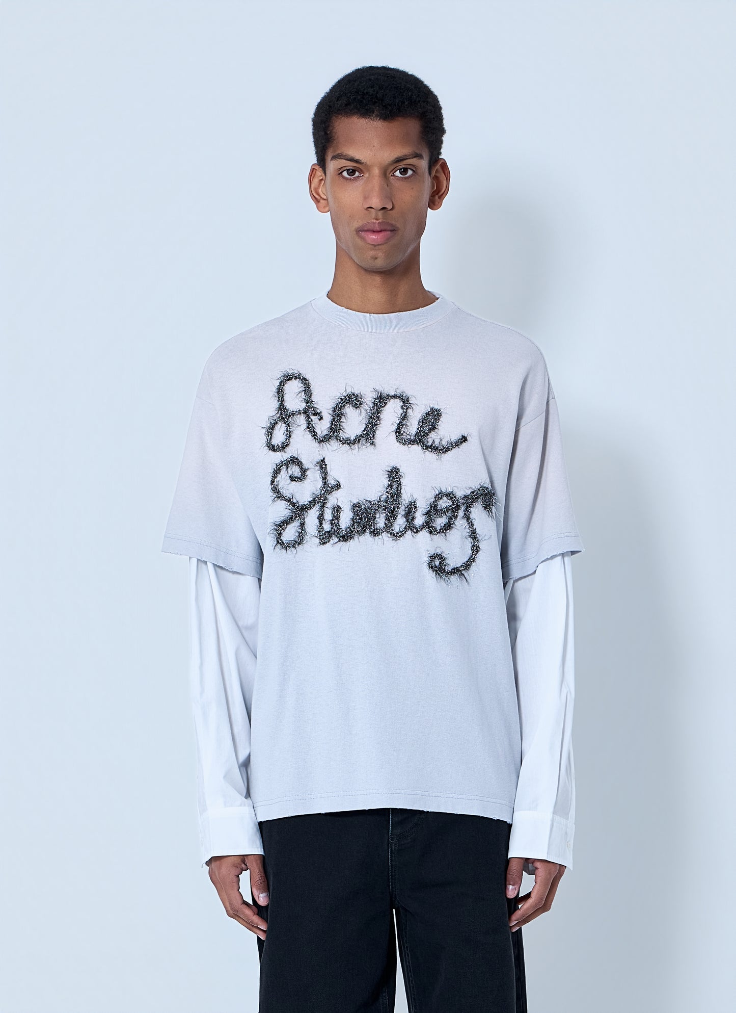 Acne Studios Men Layered Logo T-Shirt ACNE STUDIOS