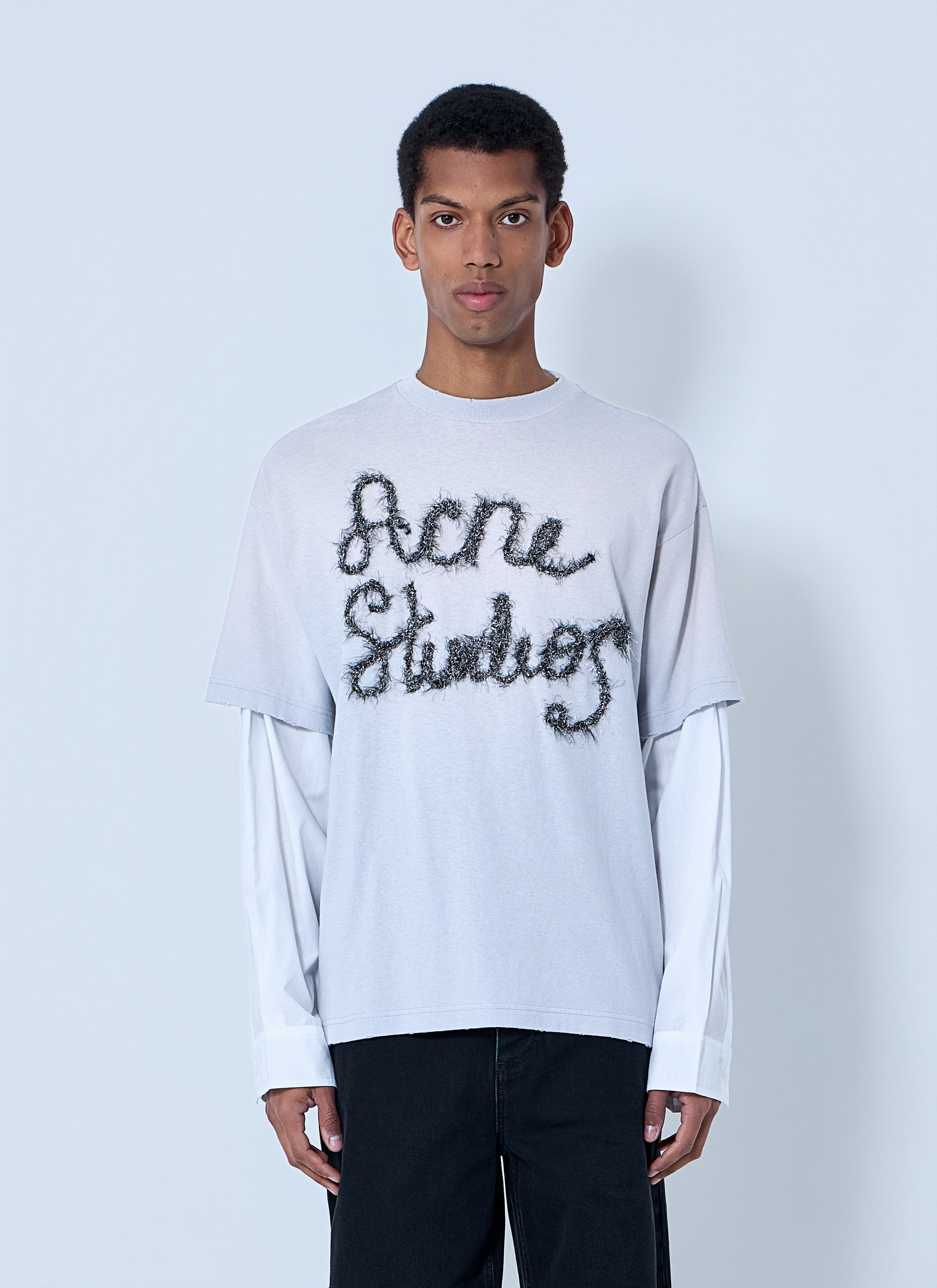 Acne Studios Men Layered Logo T-Shirt ACNE STUDIOS