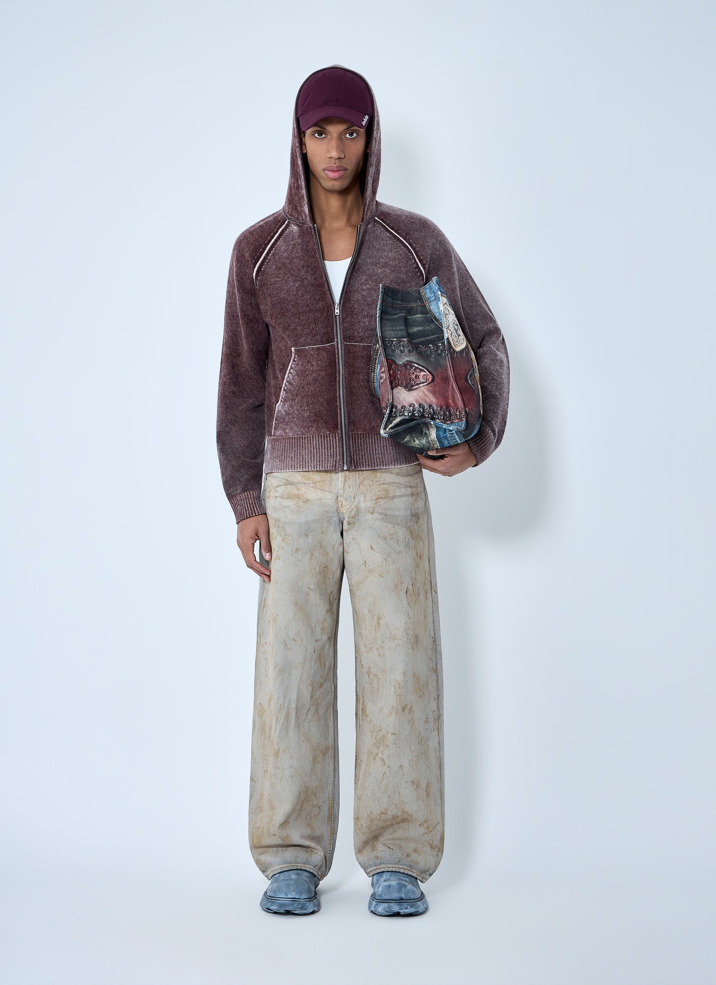 Acne Studios Men Wide-Leg Distressed Pants ACNE STUDIOS