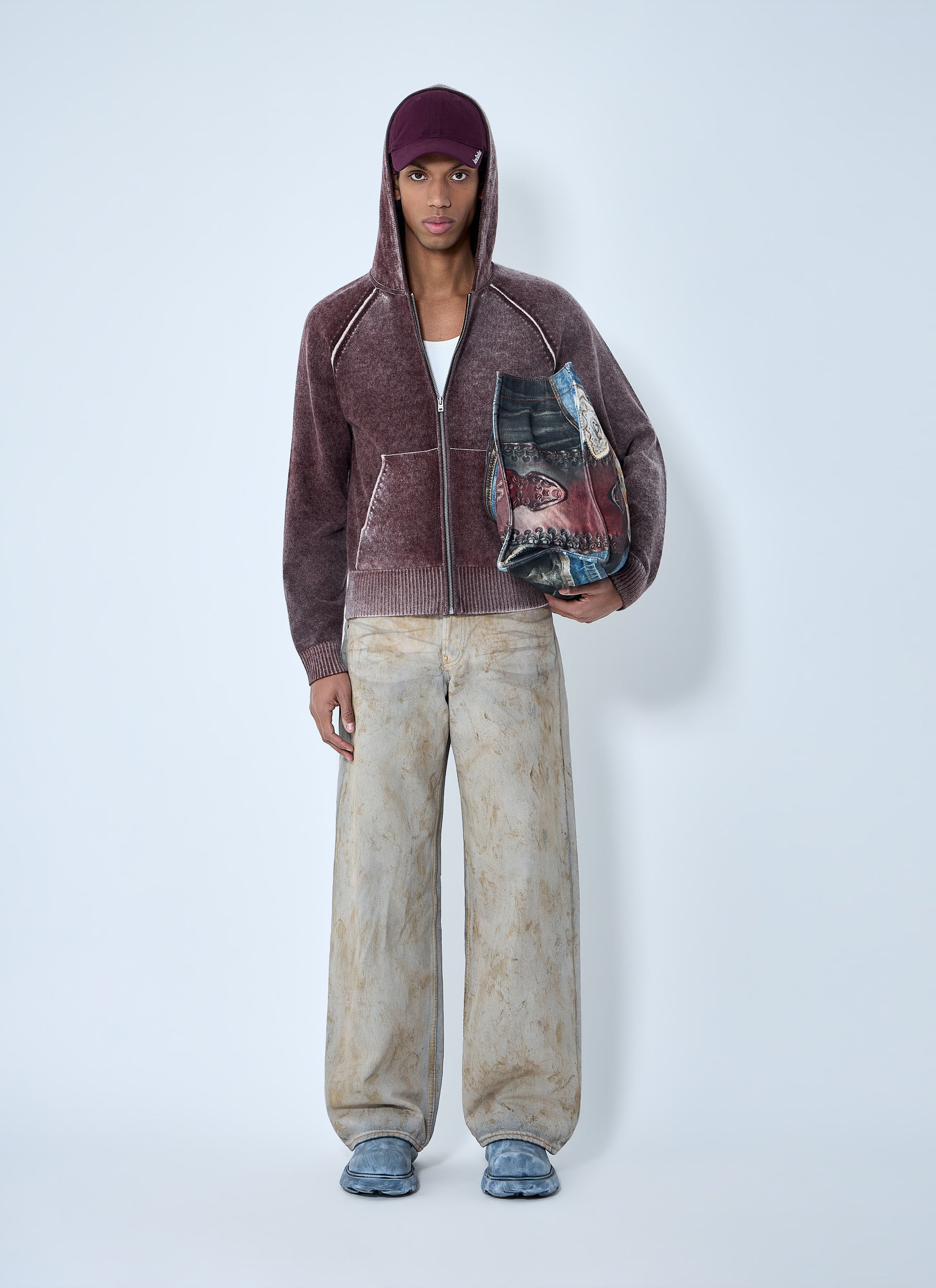 Acne Studios Men Wide-Leg Distressed Pants ACNE STUDIOS
