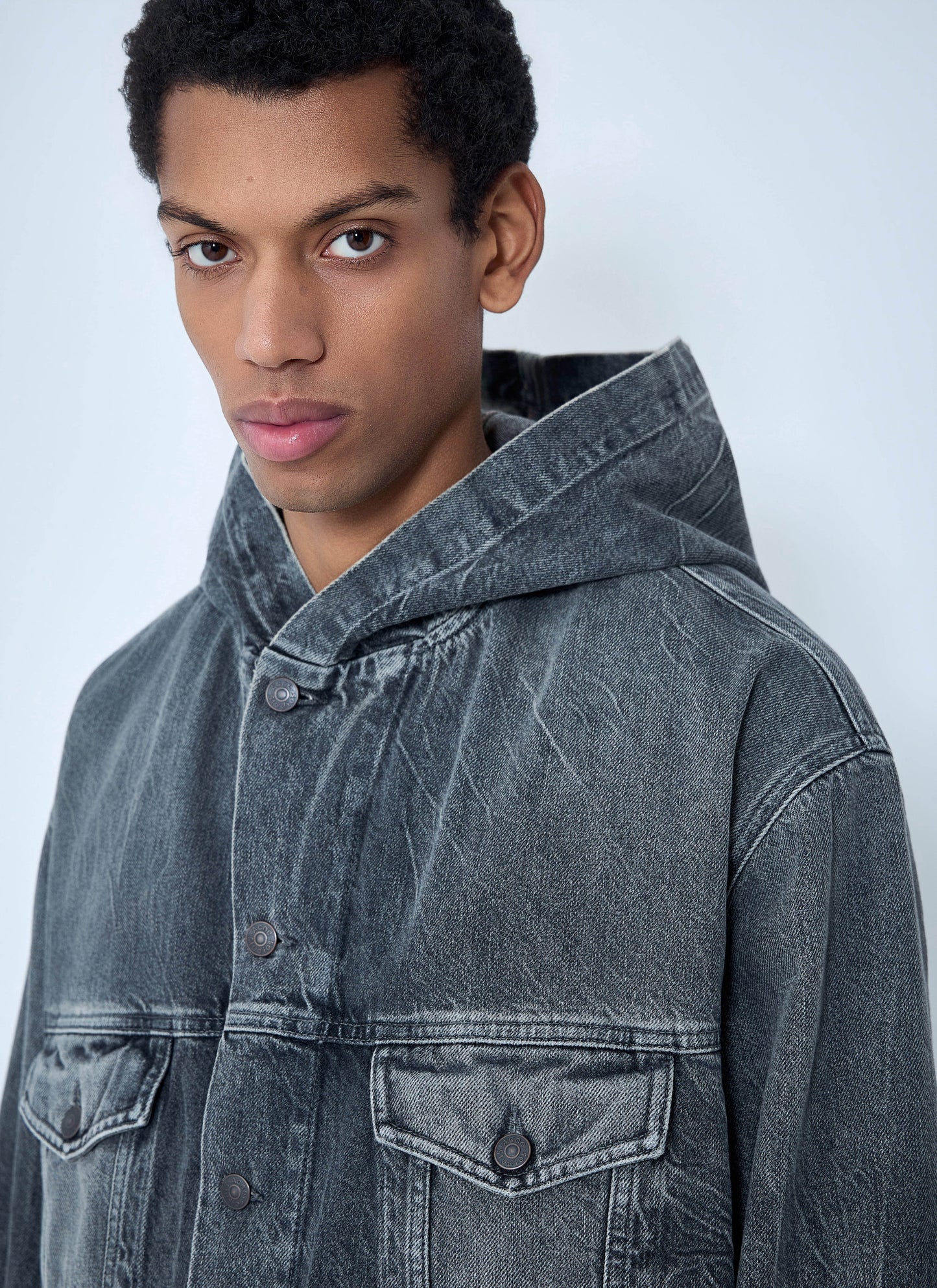 Acne Studios Men Hooded Denim Jacket ACNE STUDIOS