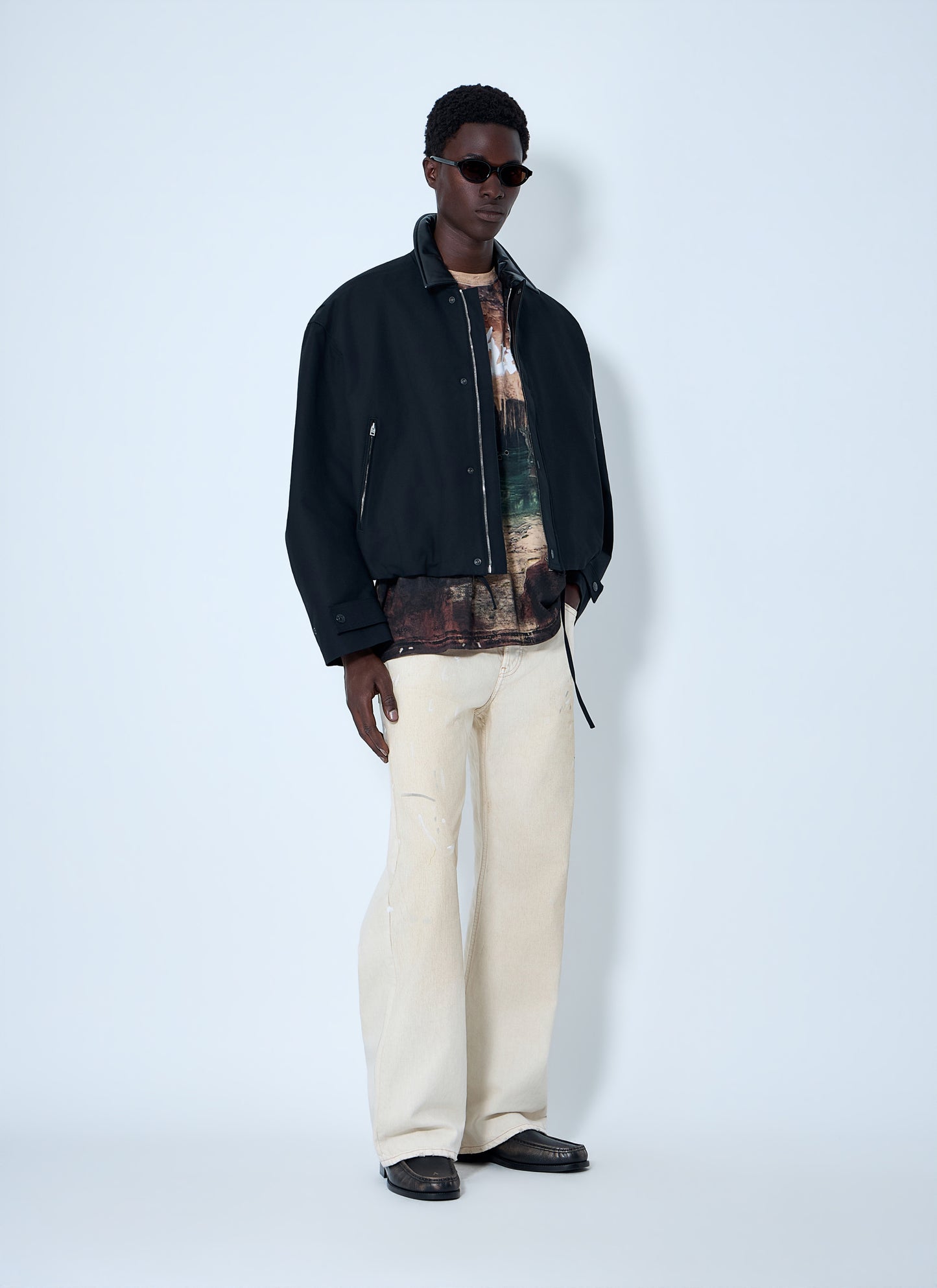 Acne Studios Men Leather-Trimmed Button Jacket ACNE STUDIOS