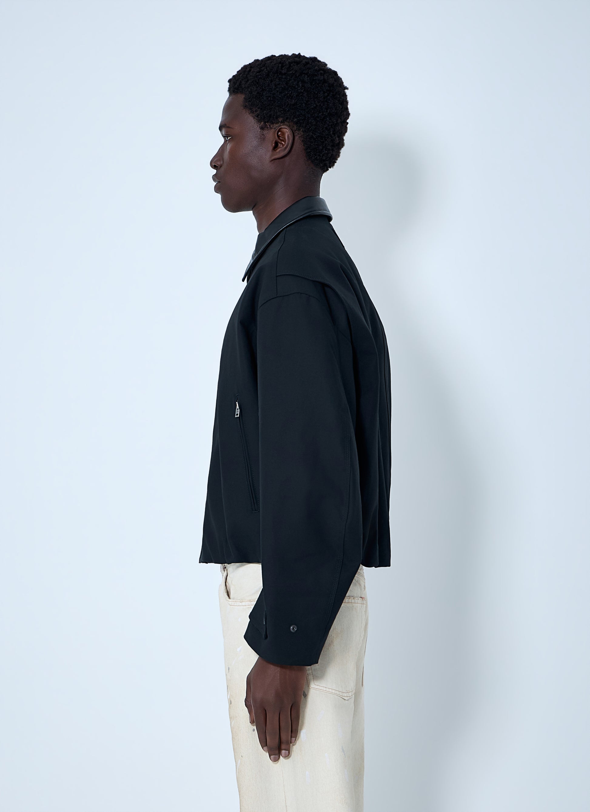 Acne Studios Men Leather-Trimmed Button Jacket ACNE STUDIOS