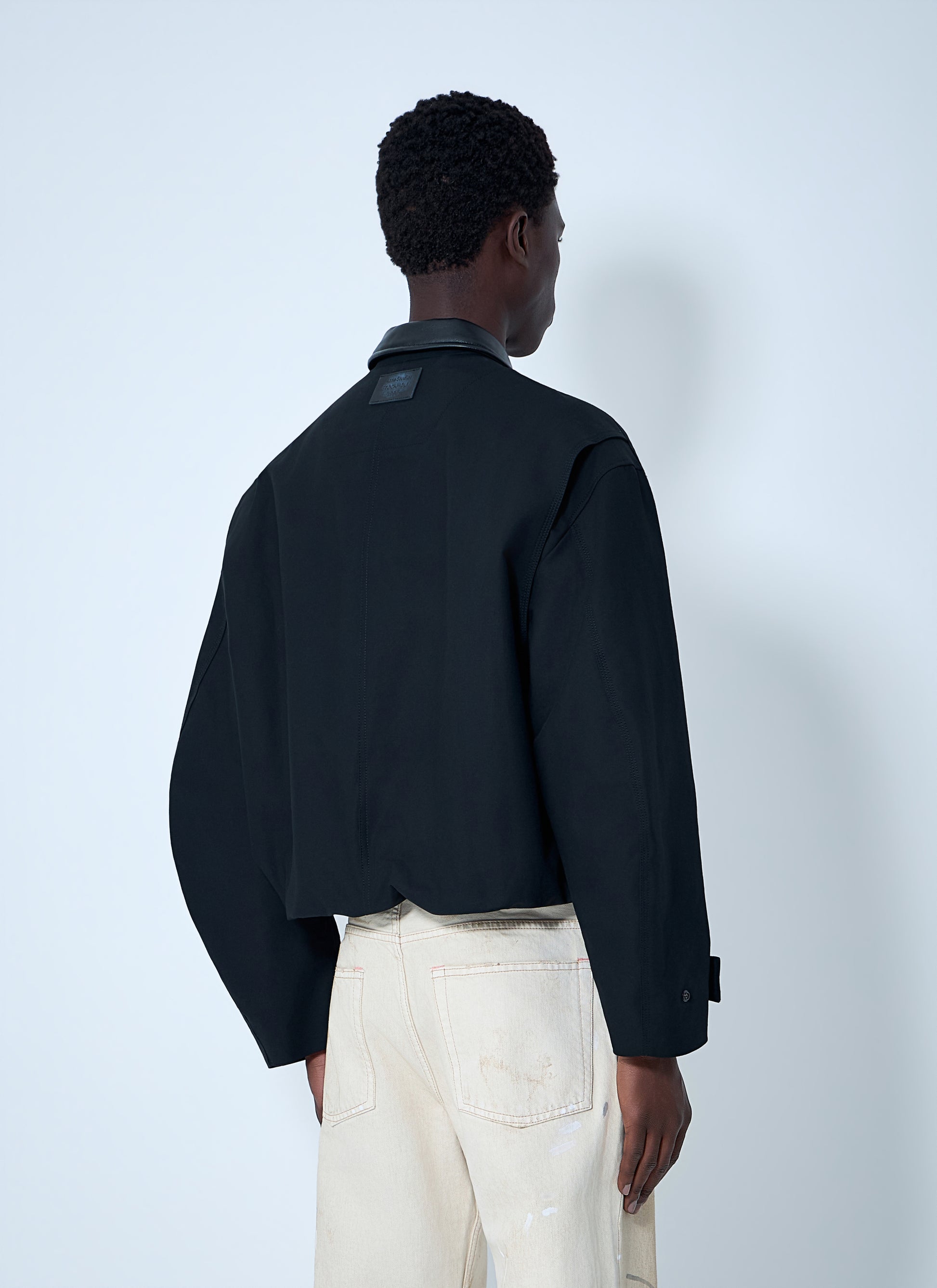 Acne Studios Men Leather-Trimmed Button Jacket ACNE STUDIOS