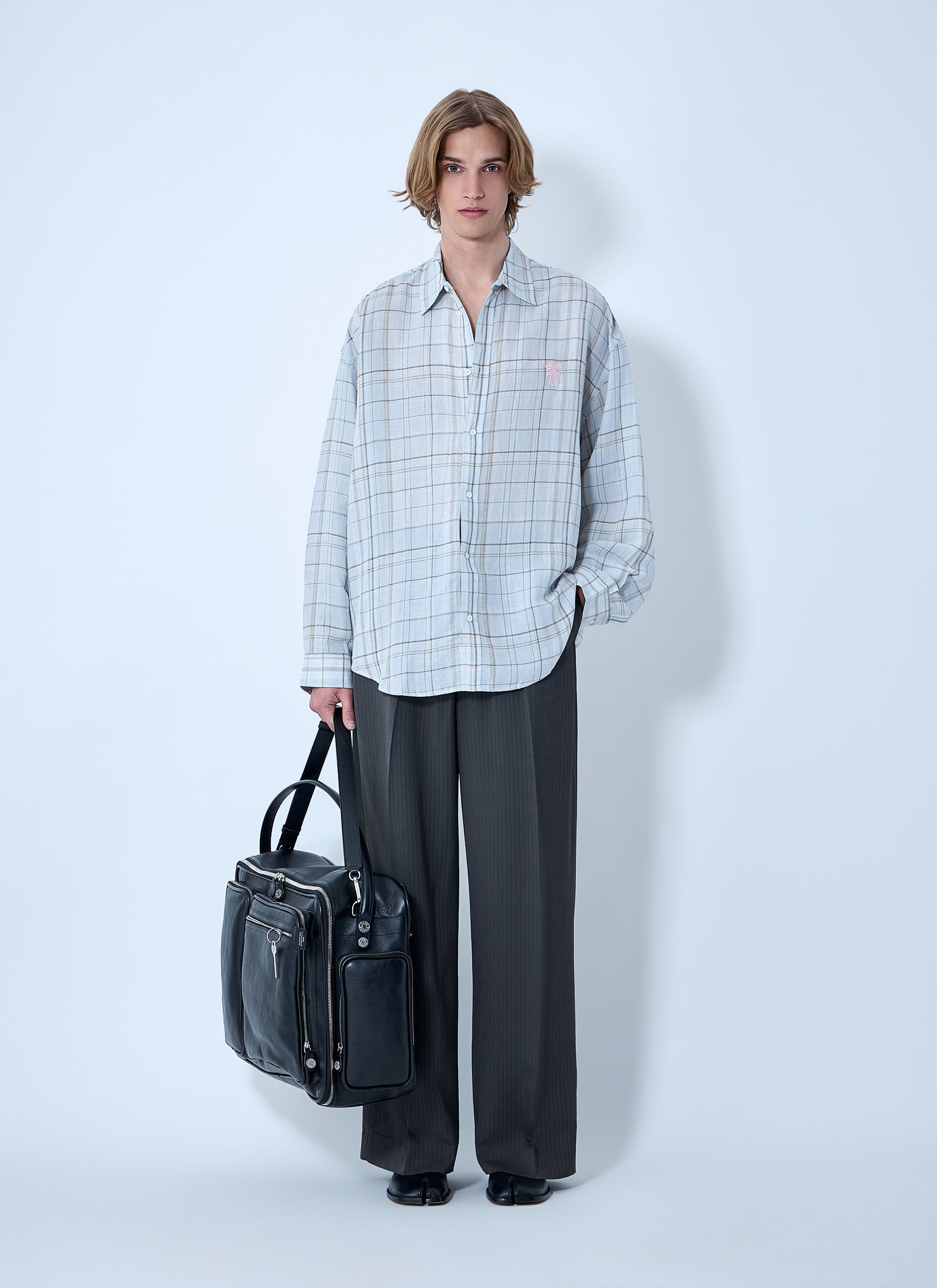 Acne Studios Men Plaid Button-Up Shirt ACNE STUDIOS