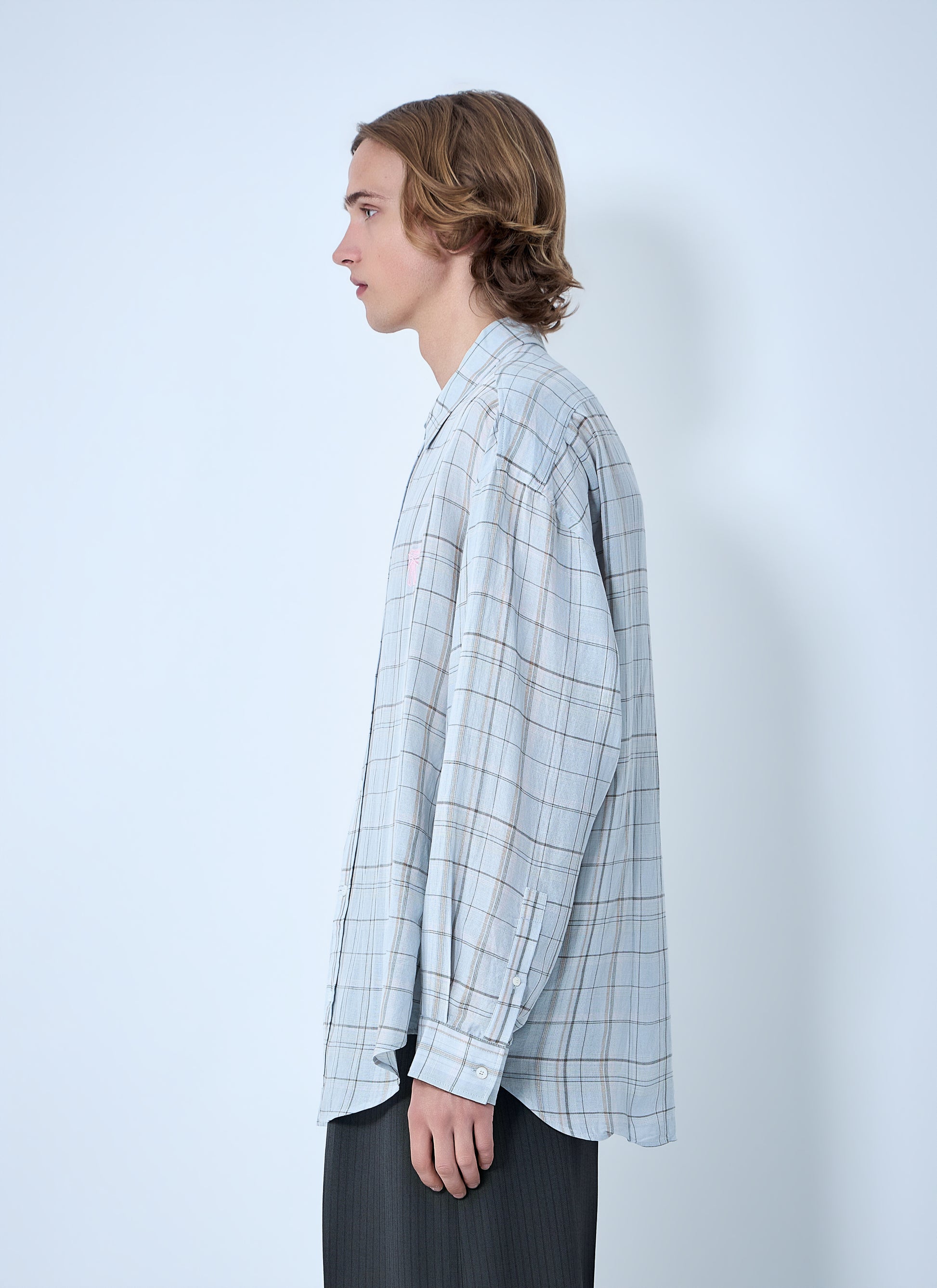 Acne Studios Men Plaid Button-Up Shirt ACNE STUDIOS