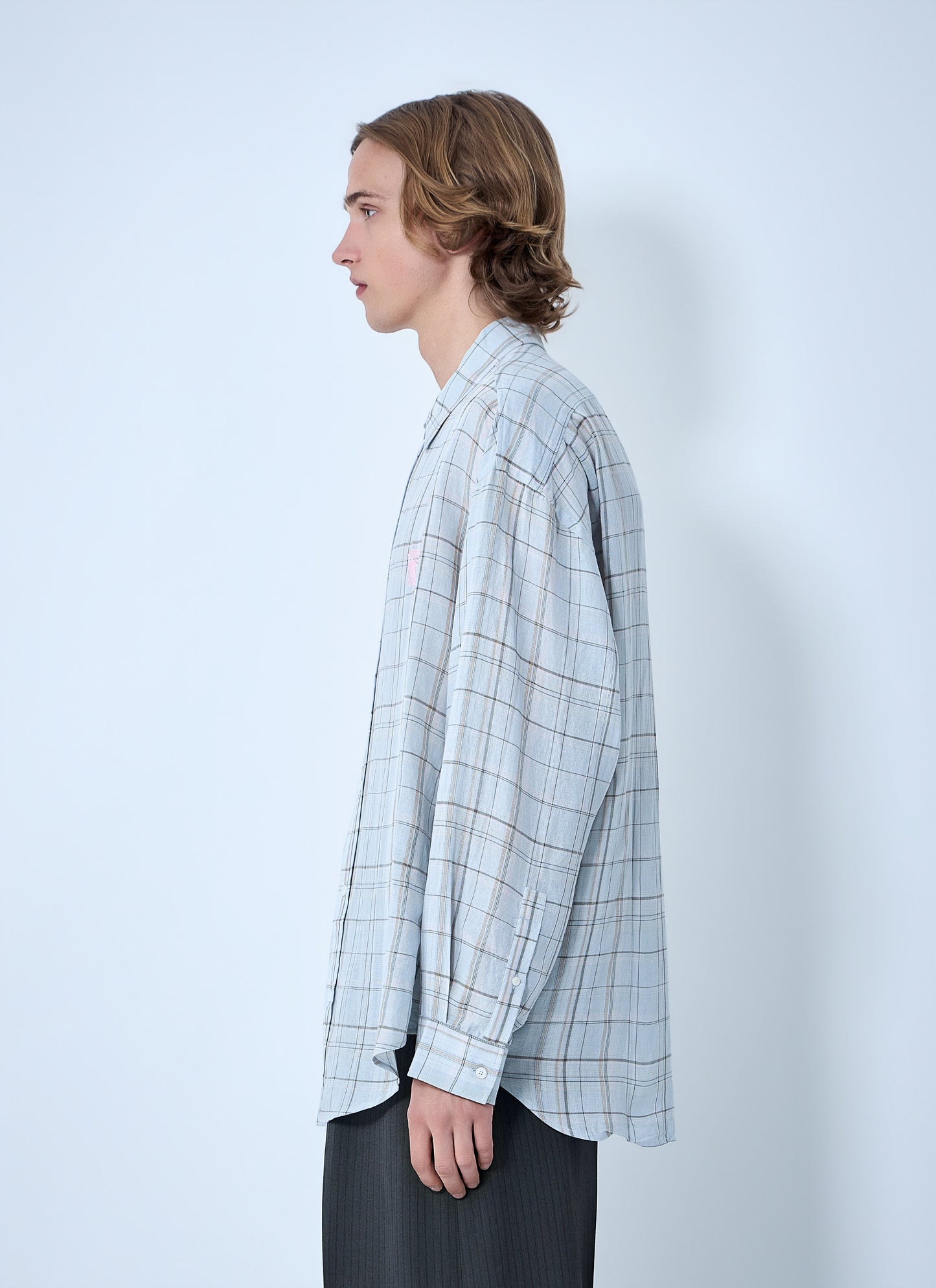 Acne Studios Men Plaid Button-Up Shirt ACNE STUDIOS